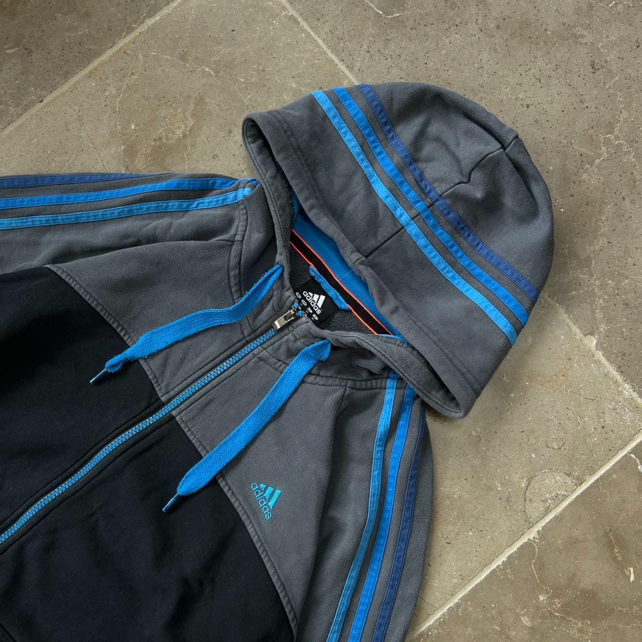 Adidas Performance Essentials Zip Up Hoodie Blue Size XL