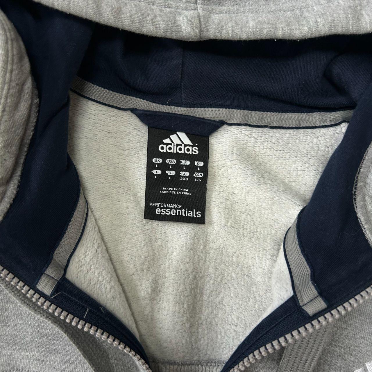 Adidas Performance Essentials Zip Up Hoodie Grey Size L