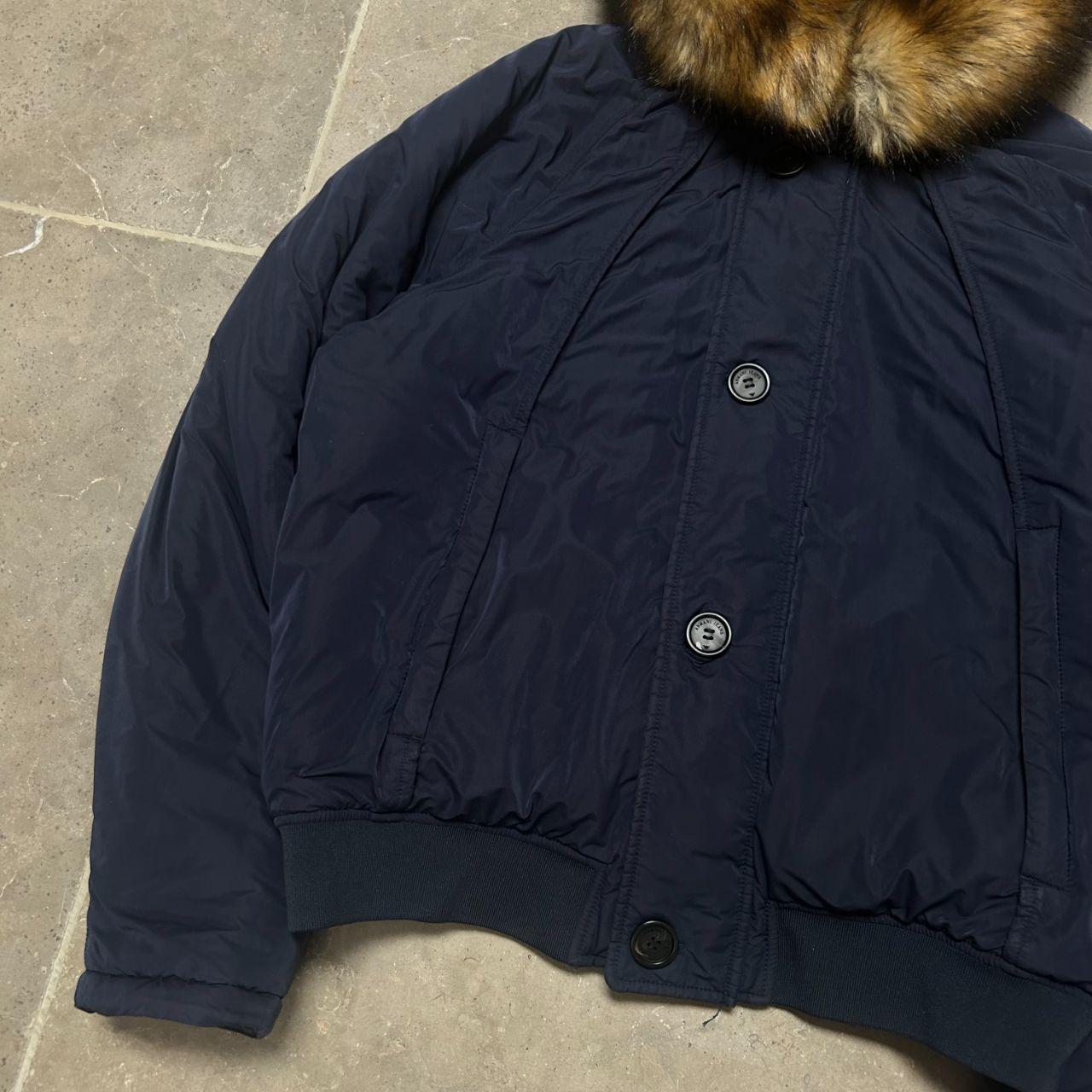 Armani Jeans Puffer Bomber Jacket Navy M