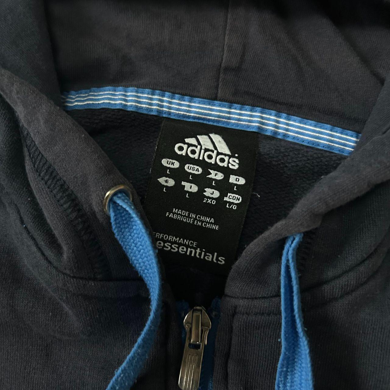 Adidas Performance Essentials Zip Up Hoodie Navy Size L
