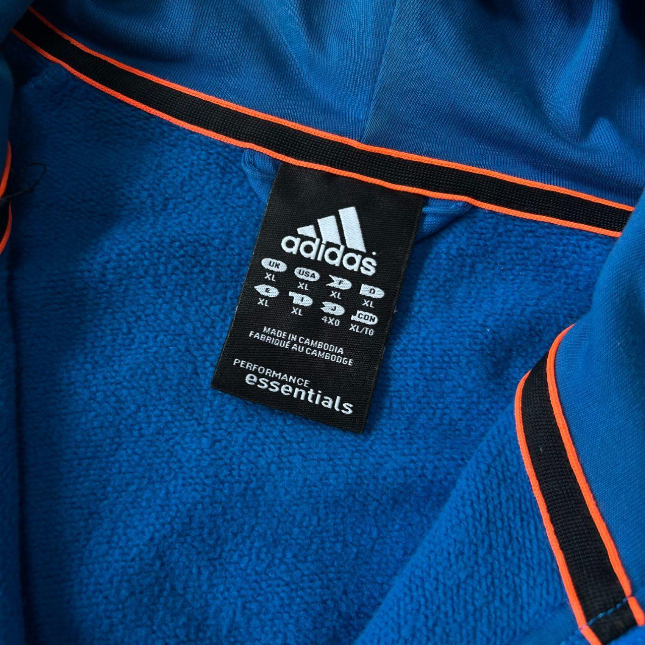 Adidas Performance Essentials Zip Up Hoodie Blue Size XL
