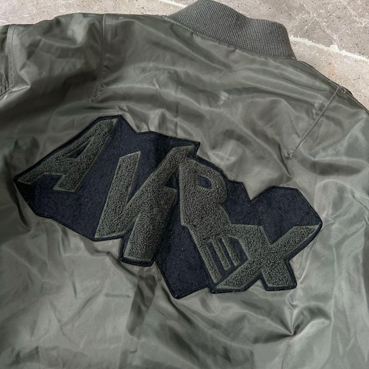 Avirex Big Logo MA-1 Flight Bomber Jacket Khaki L