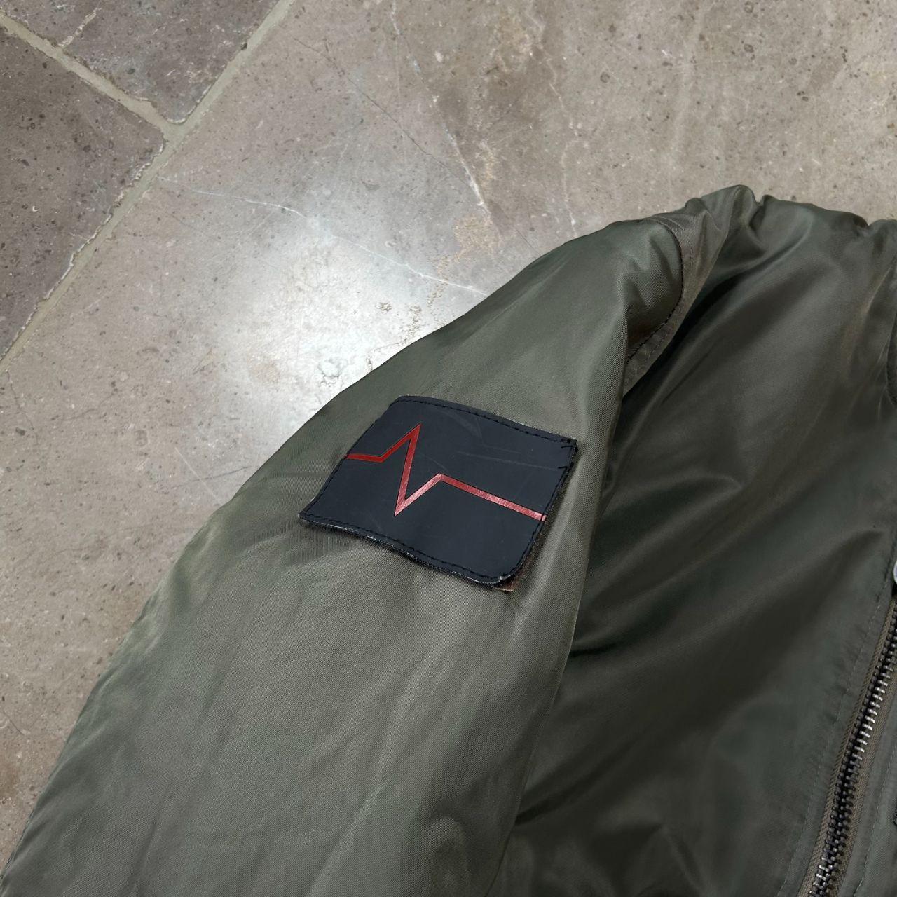 Avirex Big Logo MA-1 Flight Bomber Jacket Khaki L