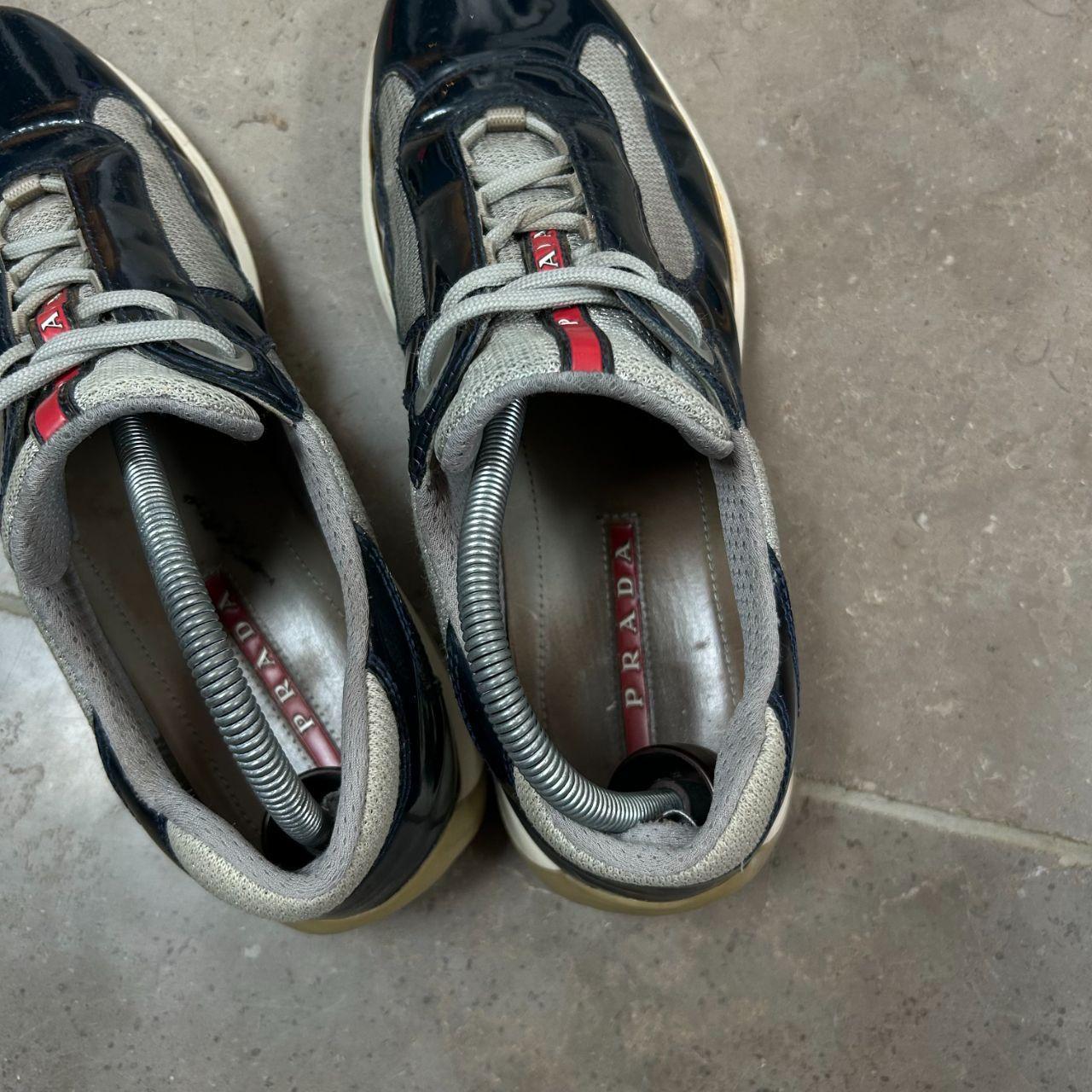 Prada America Cup Shiny Low Trainer Uk 8