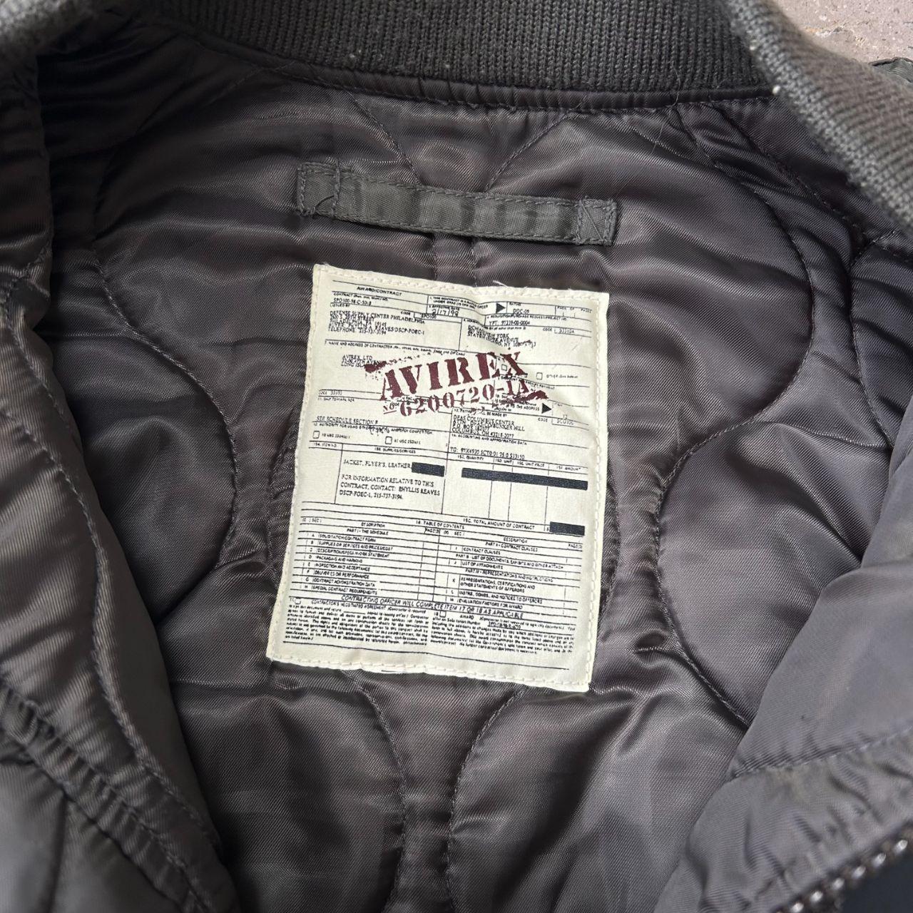 Avirex Big Logo MA-1 Flight Bomber Jacket Khaki L