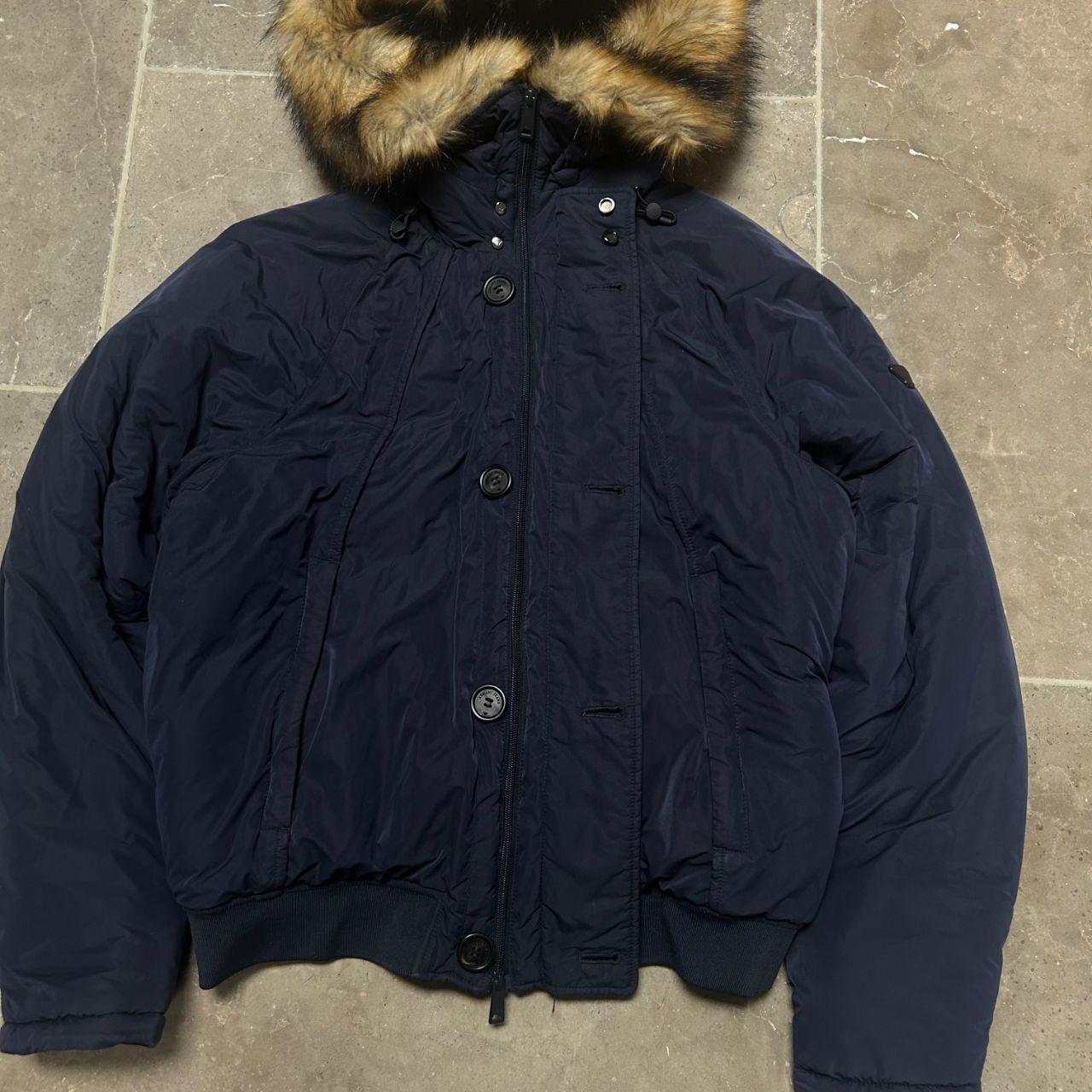 Armani Jeans Puffer Bomber Jacket Navy M