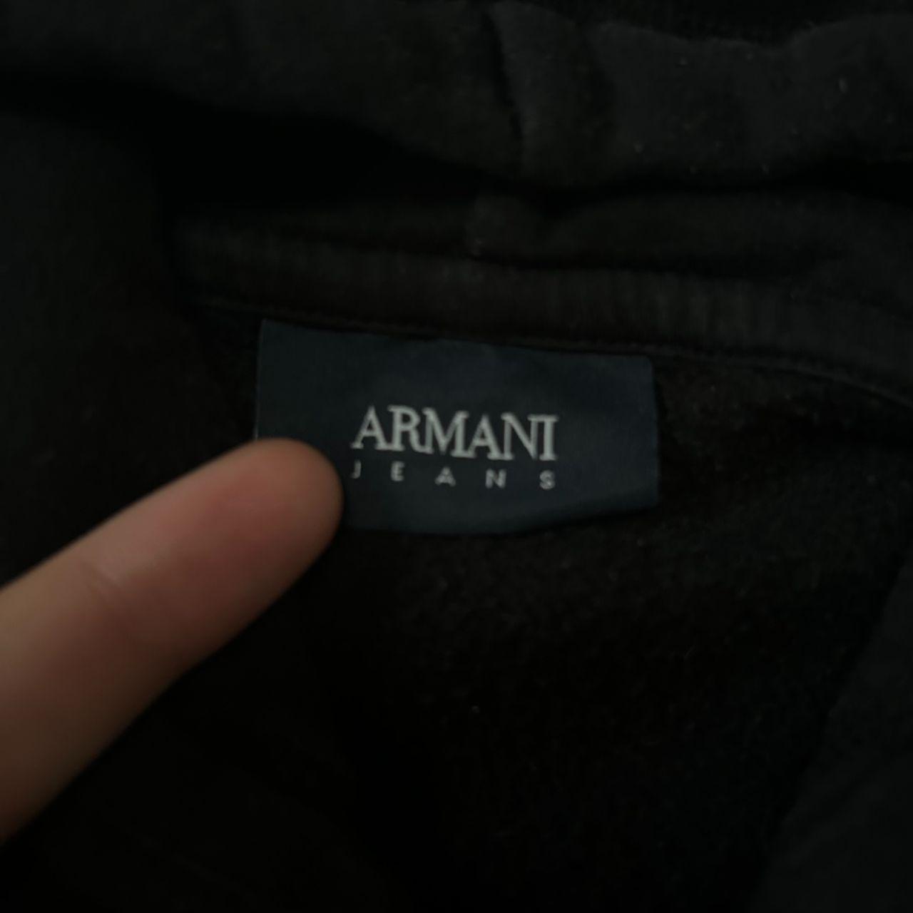 Mens Armani Jeans Logo Zip Up Hoodie Size M