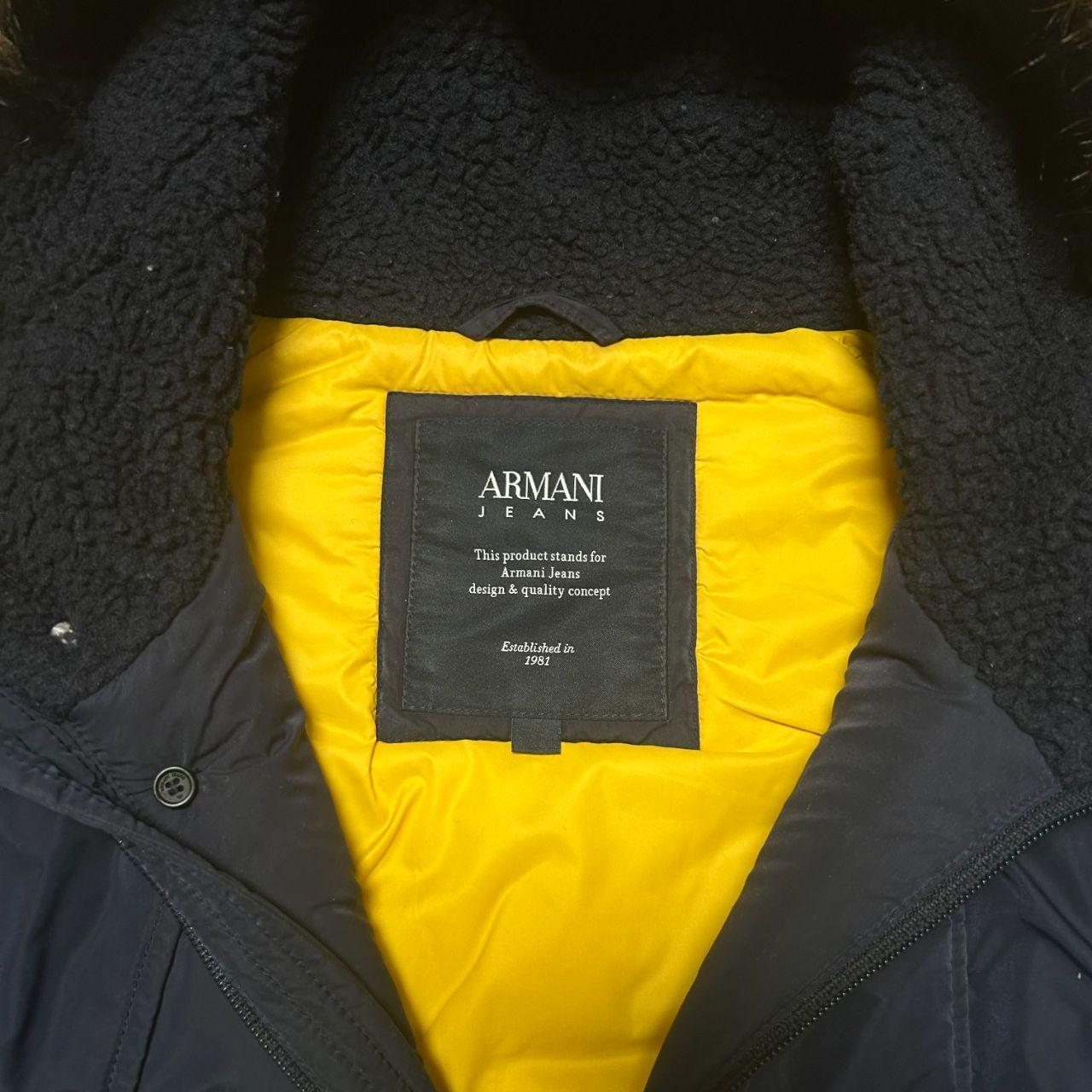 Armani Jeans Puffer Bomber Jacket Navy M
