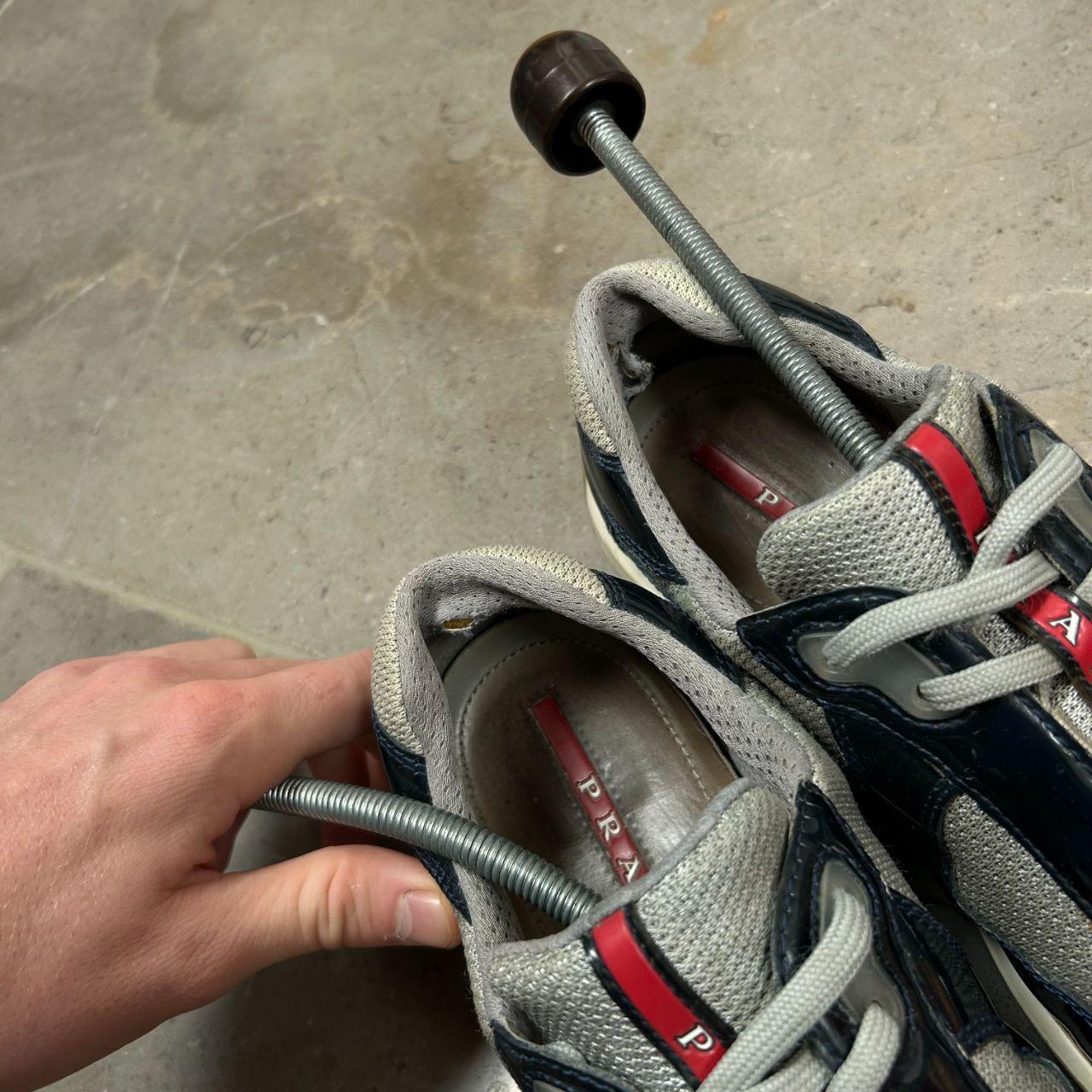 Prada America Cup Shiny Low Trainer Uk 8