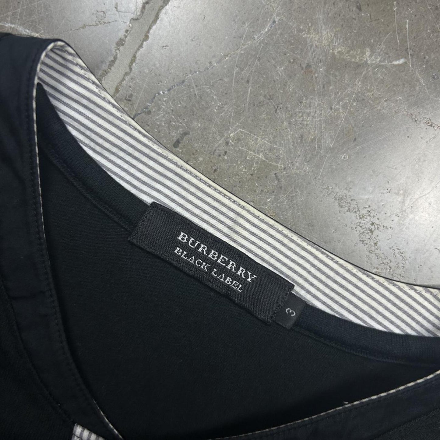 Burberry Black Label Nova Check Ribbed Henley Shirt M