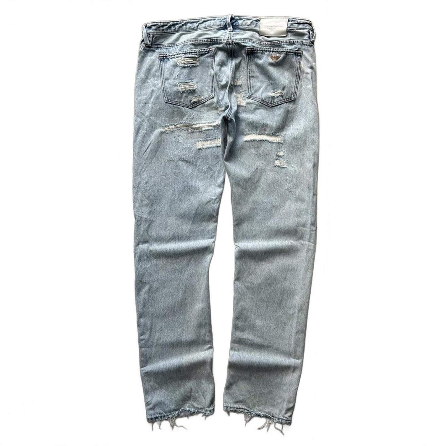 Emporio Armani Jeans Slim Straight Ripped Jeans W34 L32