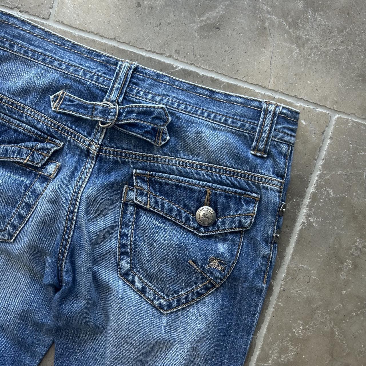 Vintage Burberry Blue Label Slim Skinny Buckle Back Jeans W30 L27