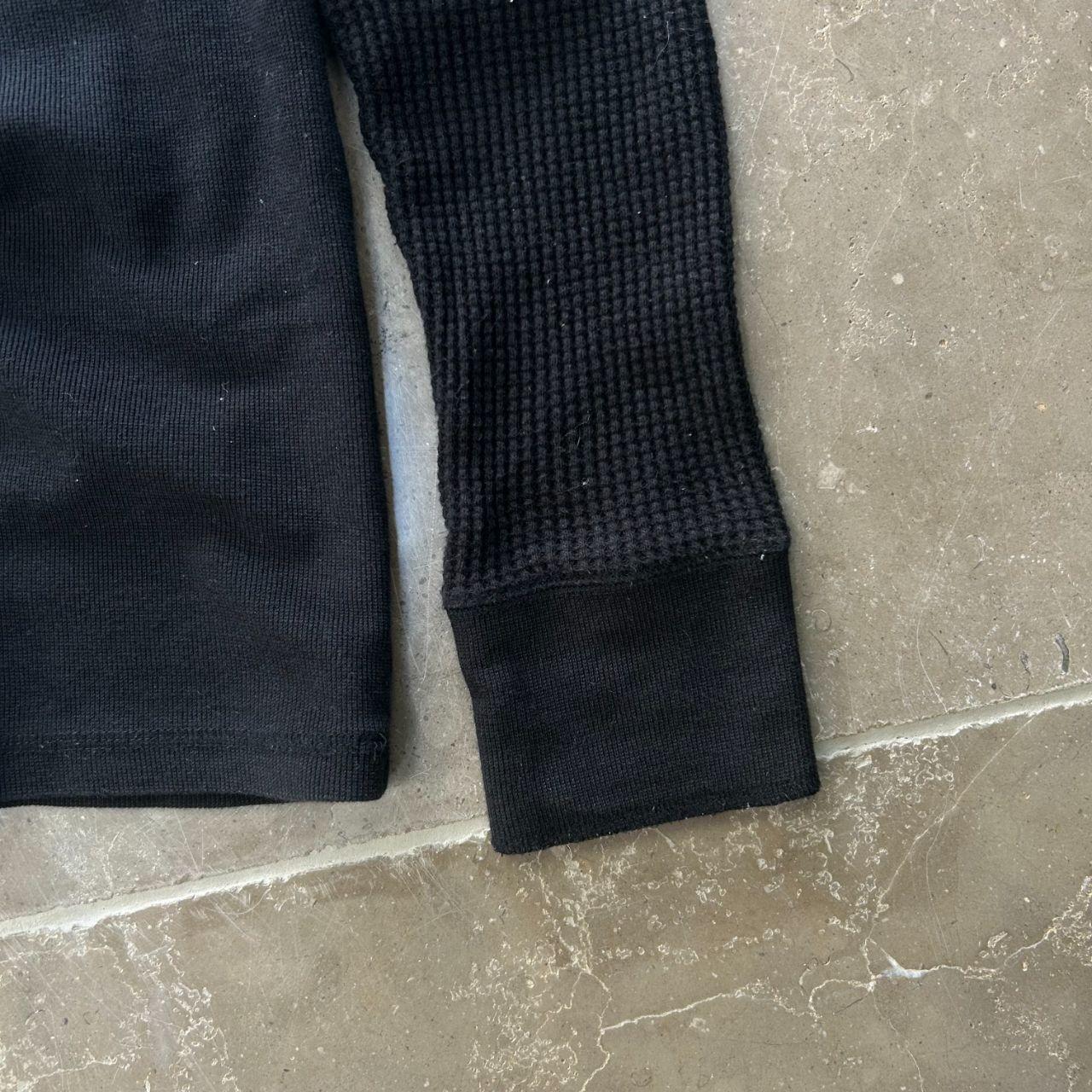 Burberry Black Label Big Logo Waffle Henley T Shirt S