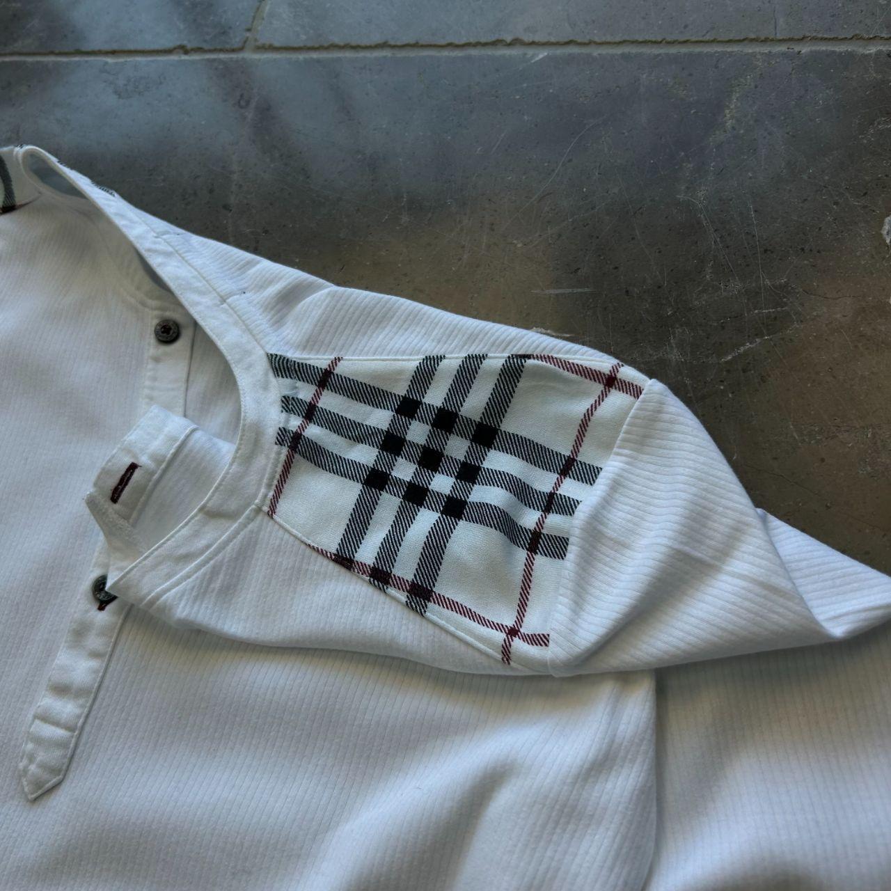 Burberry Black Label Nova Check Ribbed Henley T Shirt S