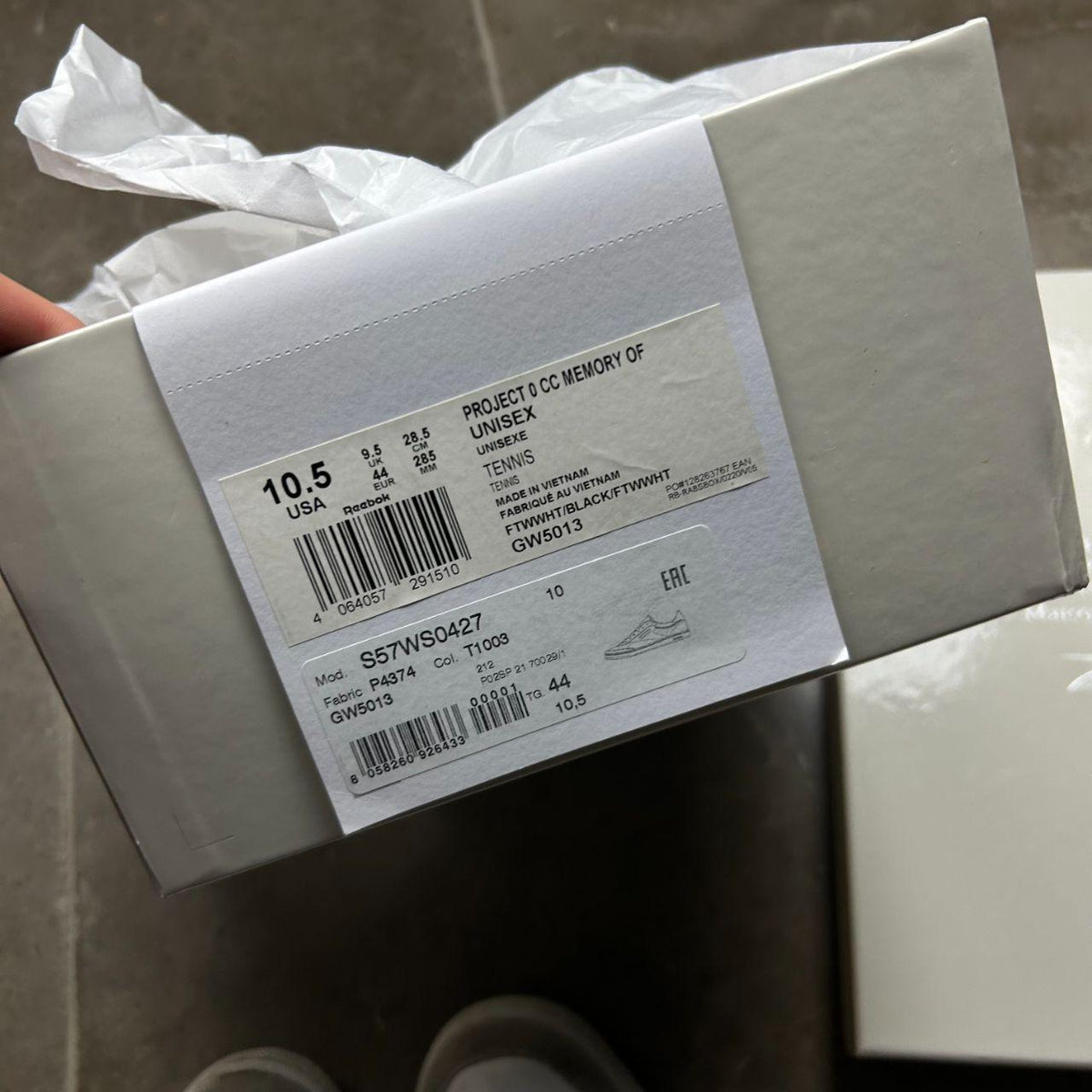 Reebok x Maison Margiela Project 0 Memory Of White UK 9.5