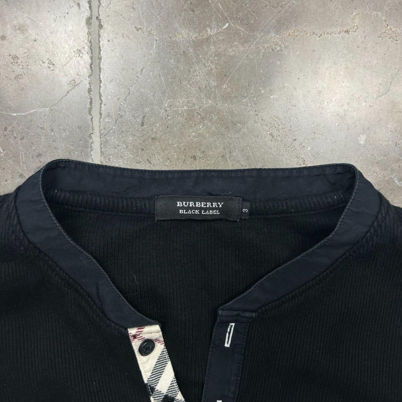 Burberry Black Label Ribbed Henley T Shirt M