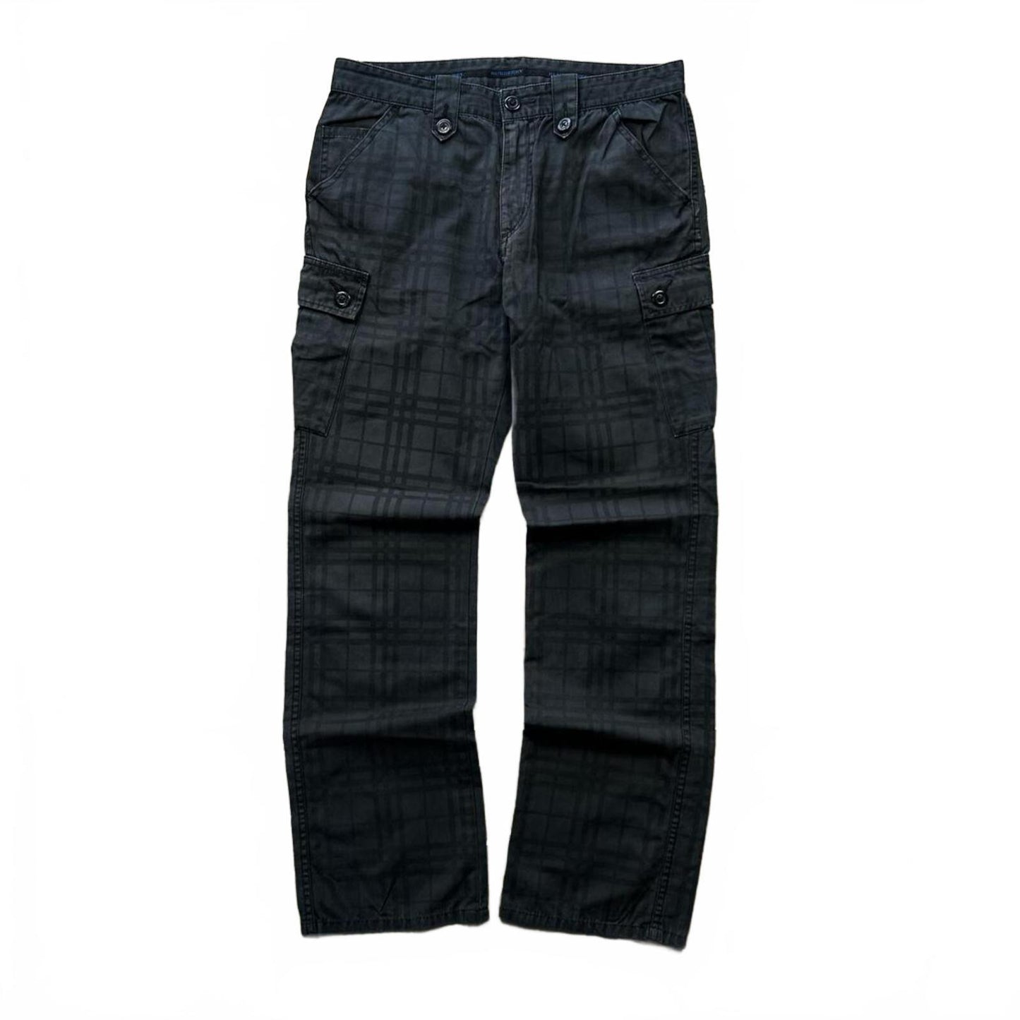 Vintage Burberry Blue Label Shadow Utility Cargo Trousers W30 L30