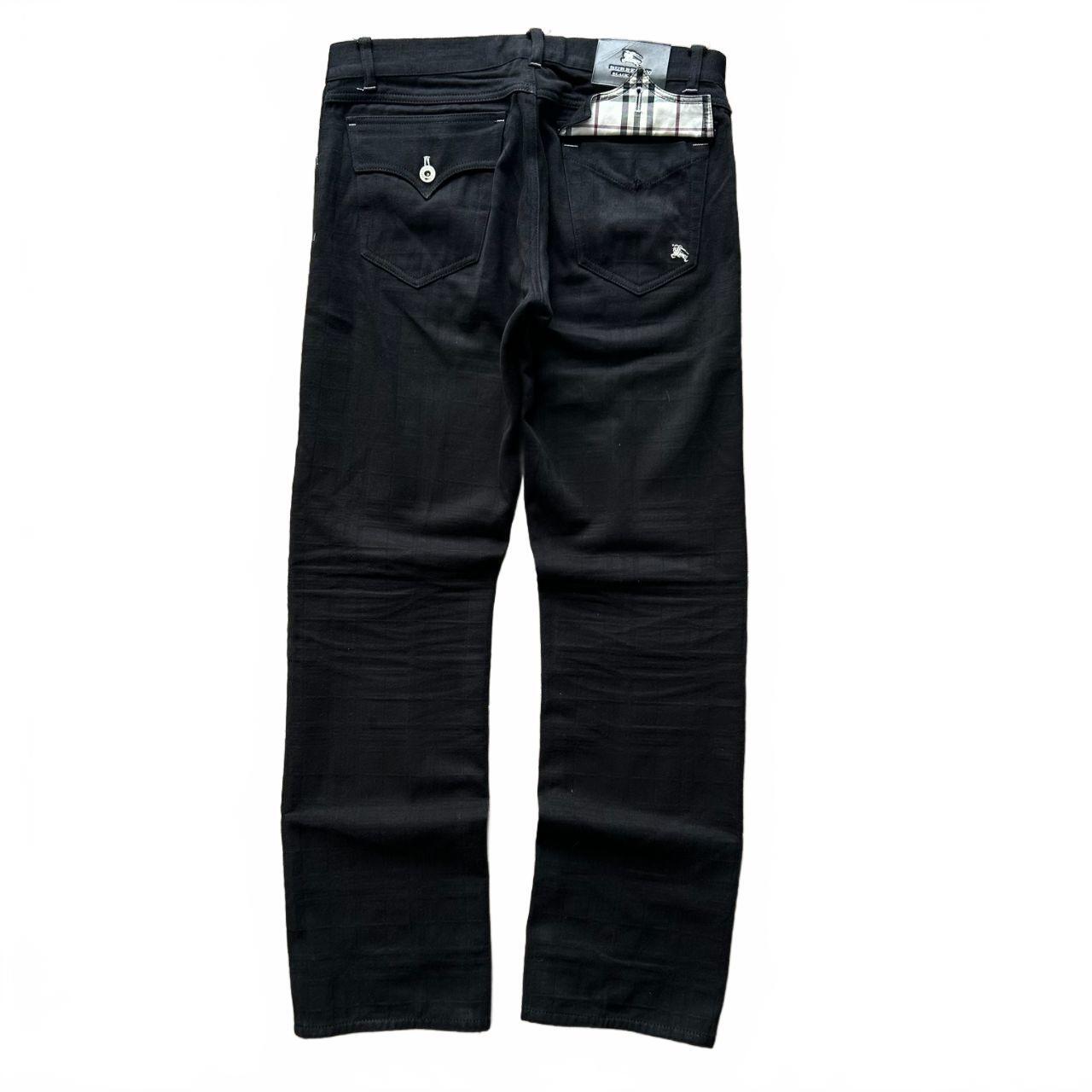 Vintage Burberry Black Label Shadow Check Jeans W31 L31