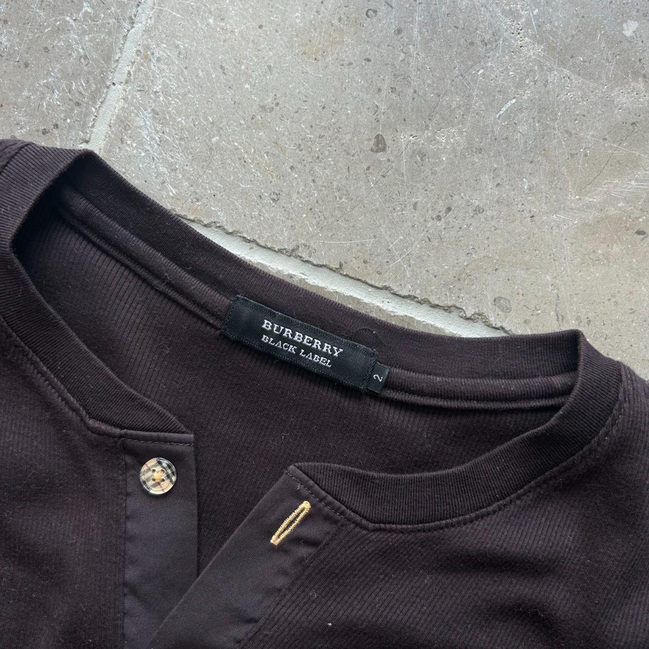 Burberry Black Label Ribbed Henley T Shirt S
