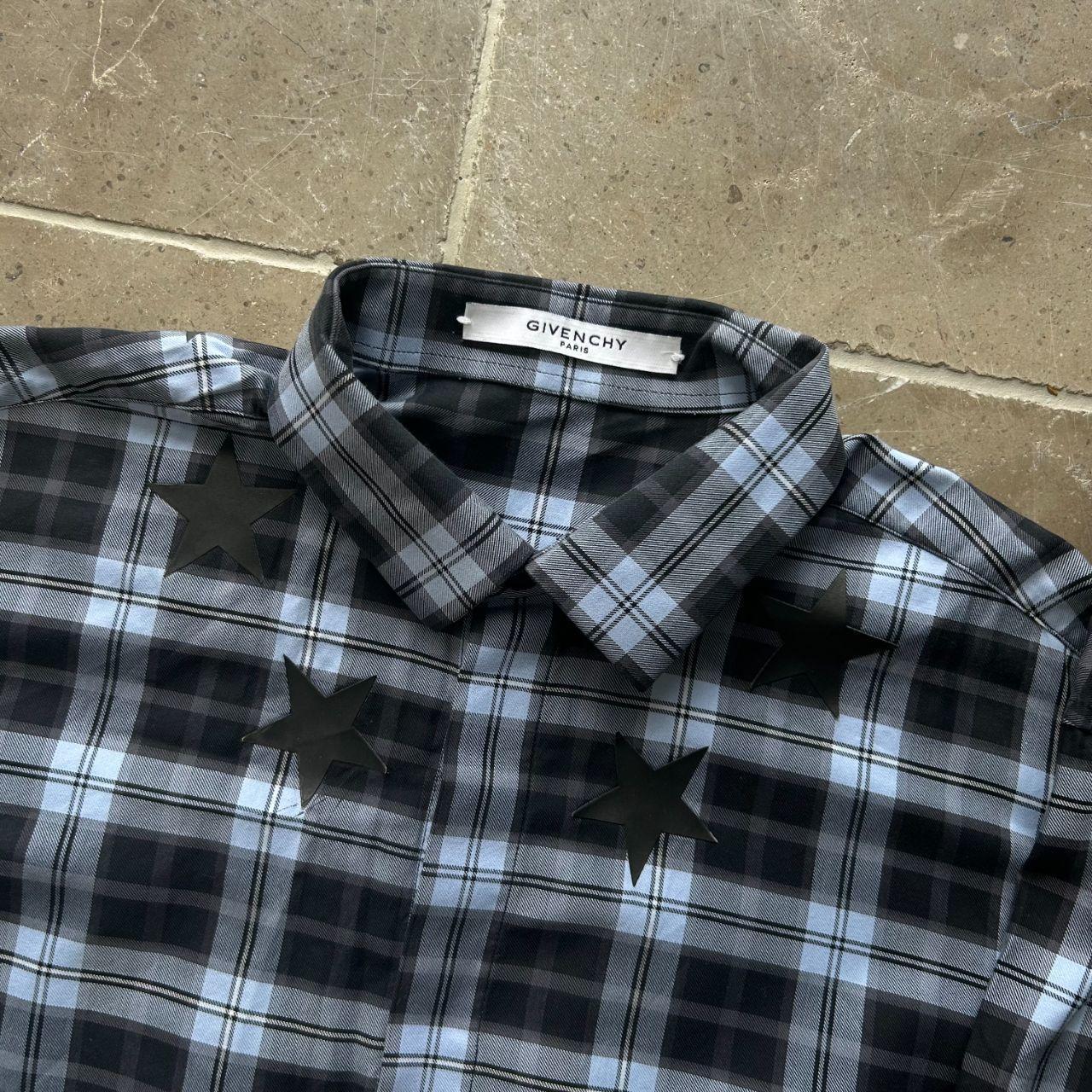 Givenchy Plaid Star Long Sleeve Shirt Size 40 / S