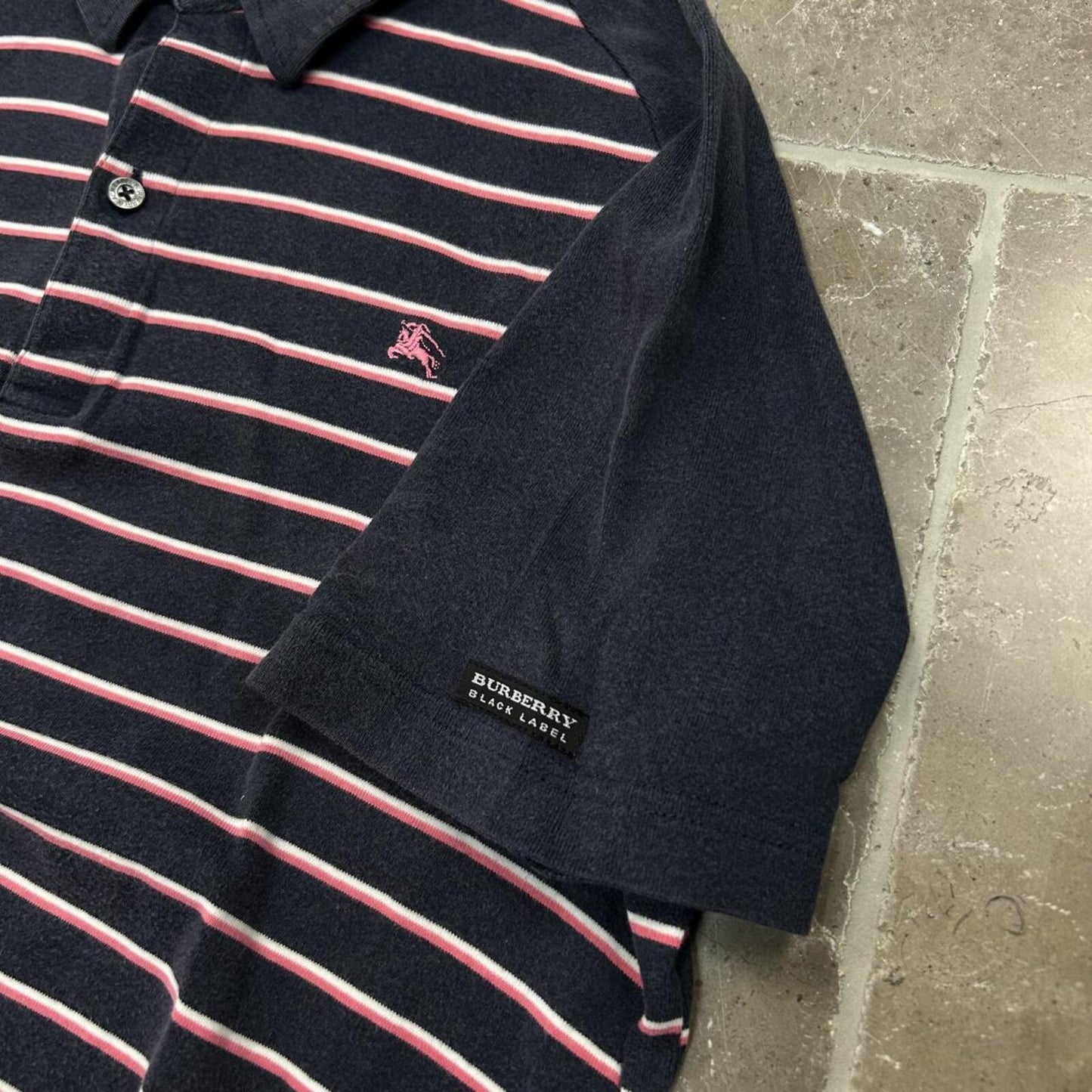 Burberry Black Label Striped Polo Shirt M