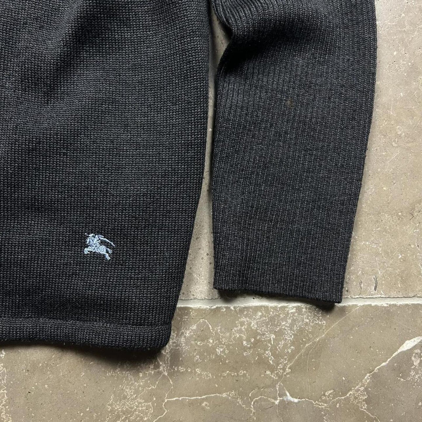 Burberry Black Label Nova Check Knit Zip Up Jumper S
