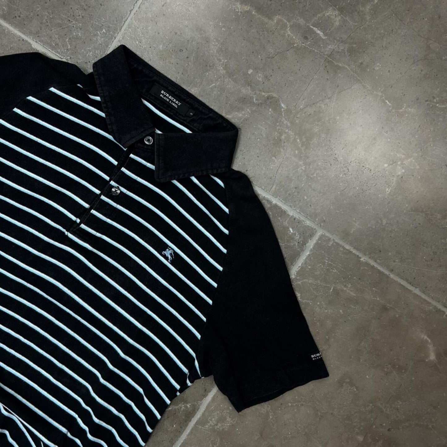 Burberry Black Label Striped Polo Shirt M