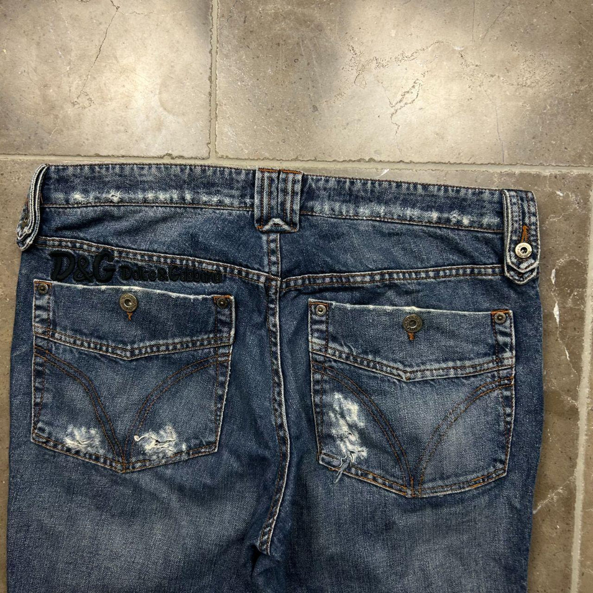 Dolce Gabbana Relaxed Straight Distressed Denim Jeans W34 L35