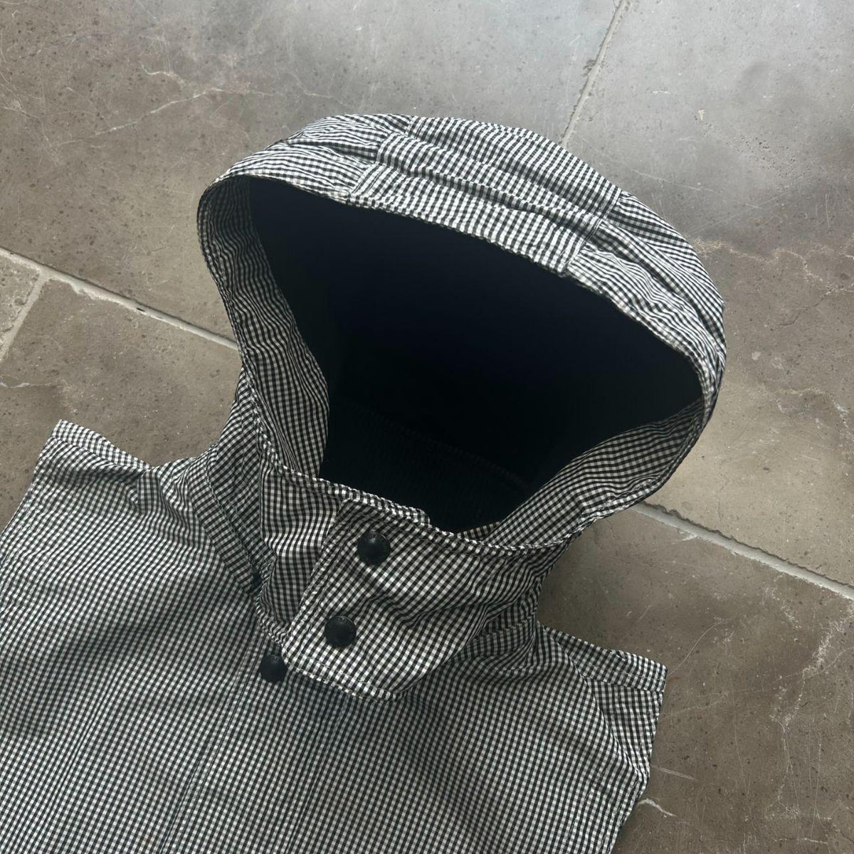 Burberry Black Label Gingham Check Gilet Hooded Vest Jacket S