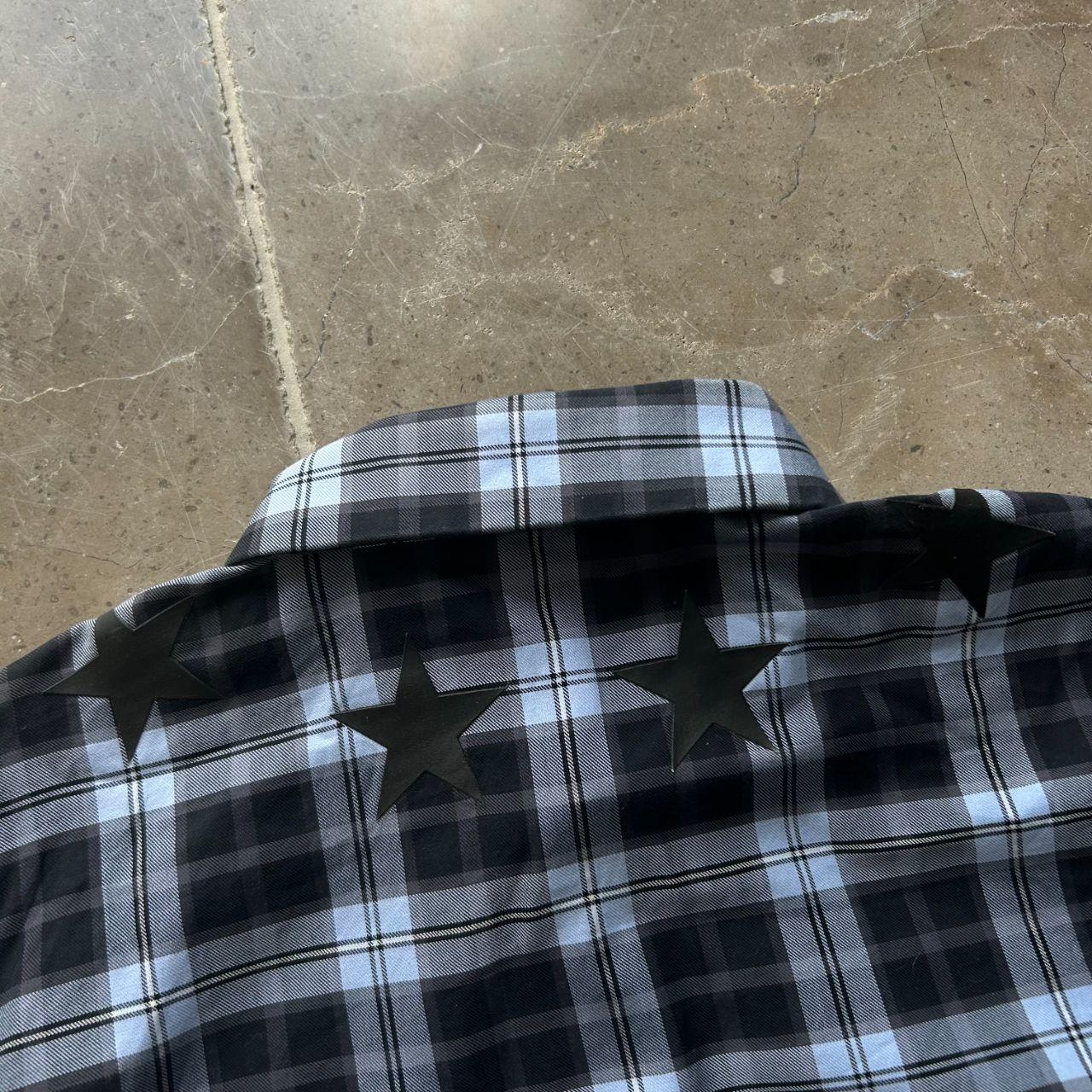 Givenchy Plaid Star Long Sleeve Shirt Size 40 / S