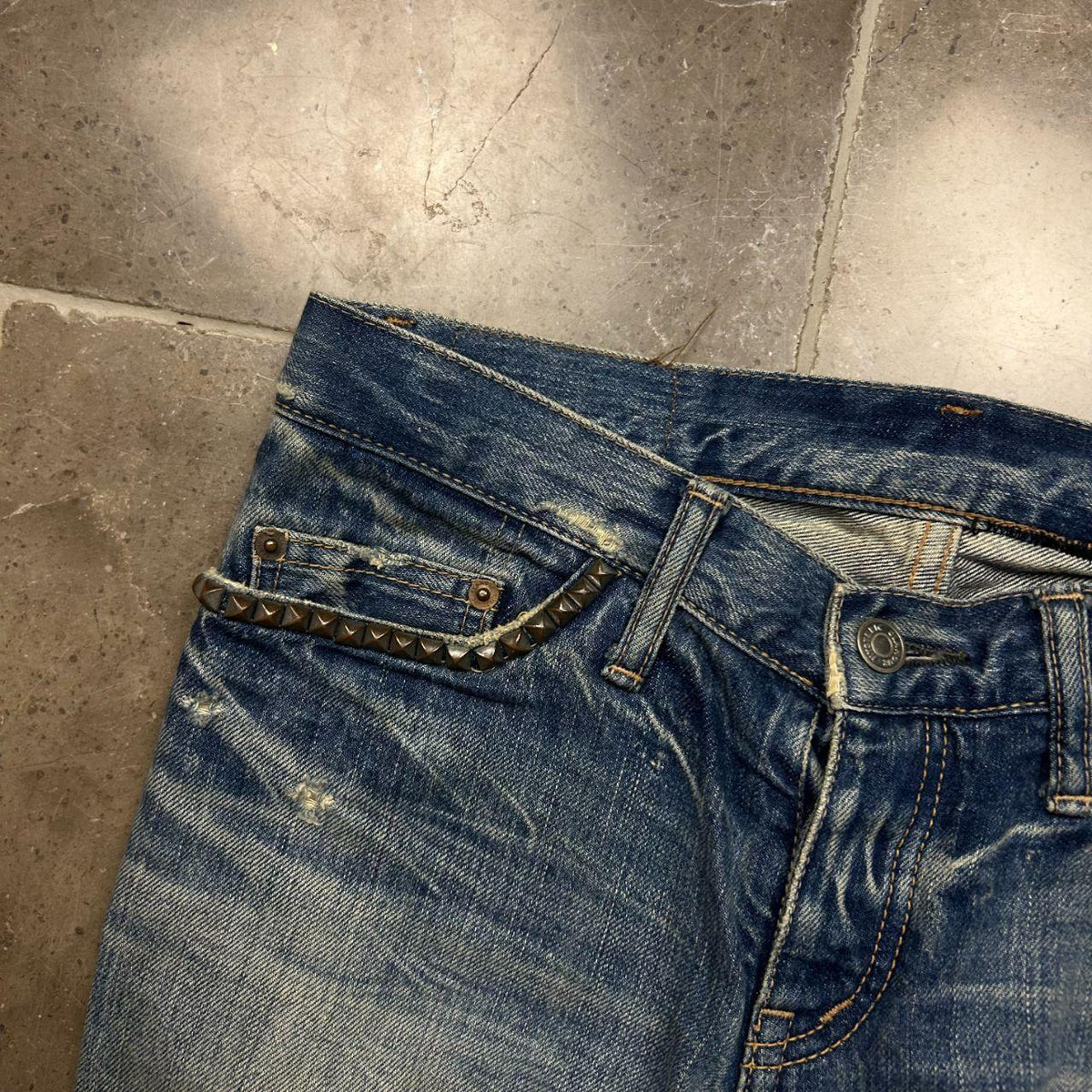 Hysteric Glamour Slim Skinny Studded Selvage Denim Jeans W30 L35