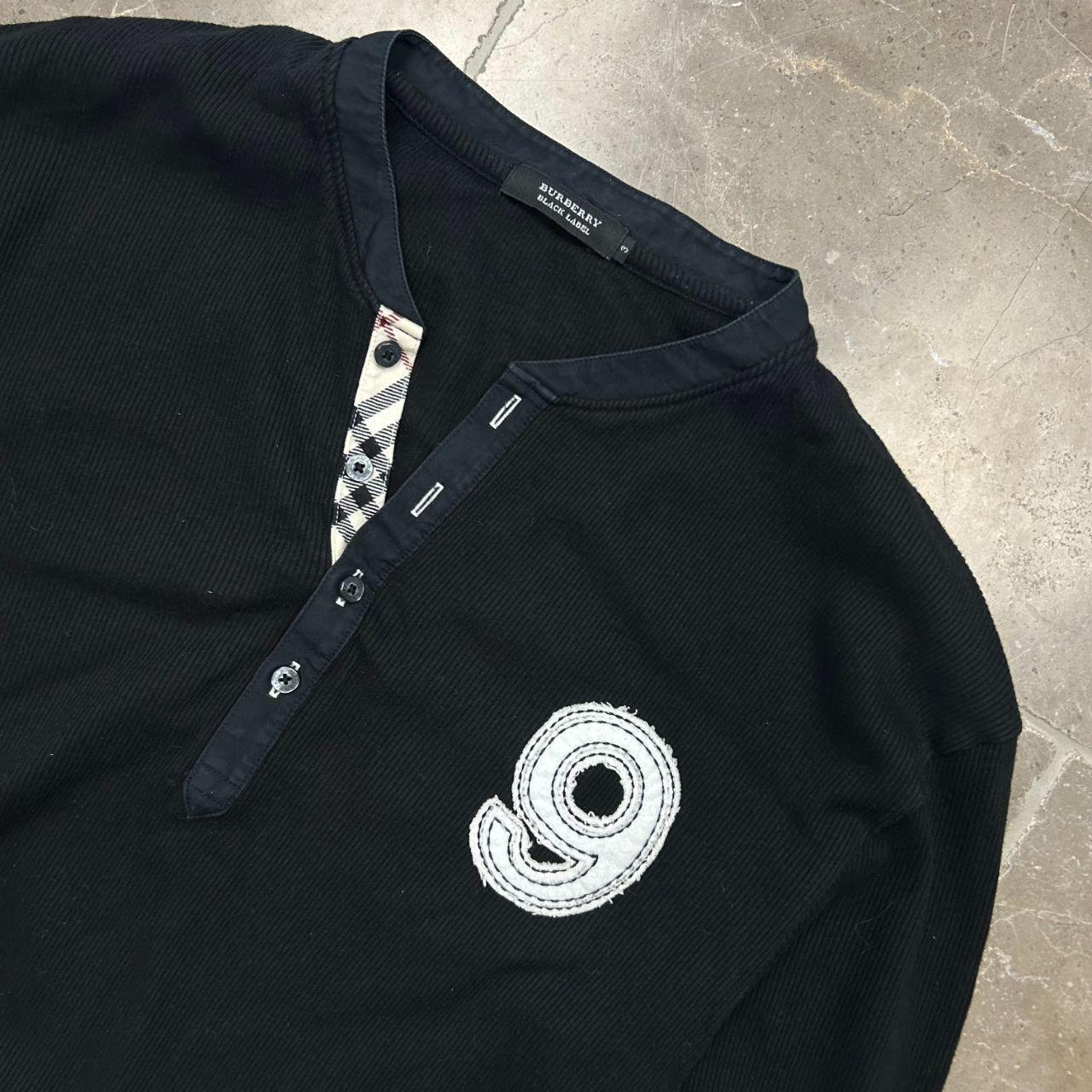 Burberry Black Label Ribbed Henley T Shirt M