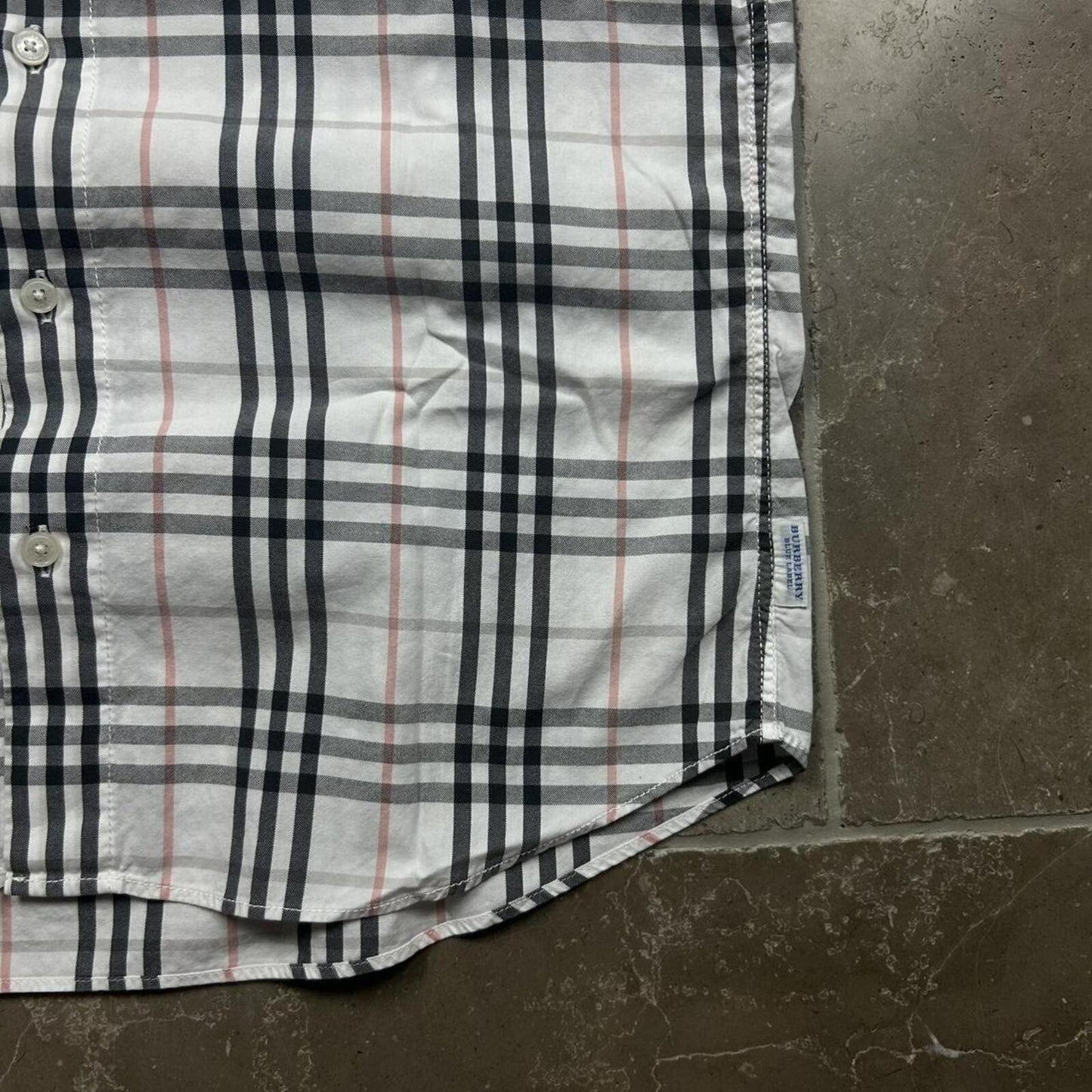 Burberry Blue Label Plaid Check Button Up Shirt M