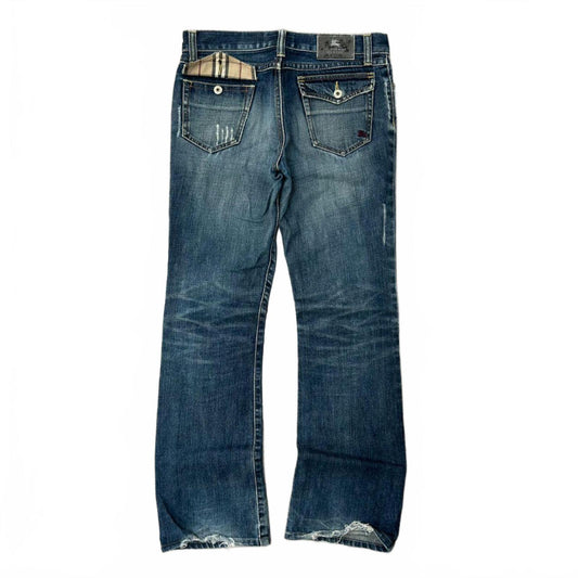 Vintage Burberry Black Label Relaxed Bootcut Jeans W30 L32