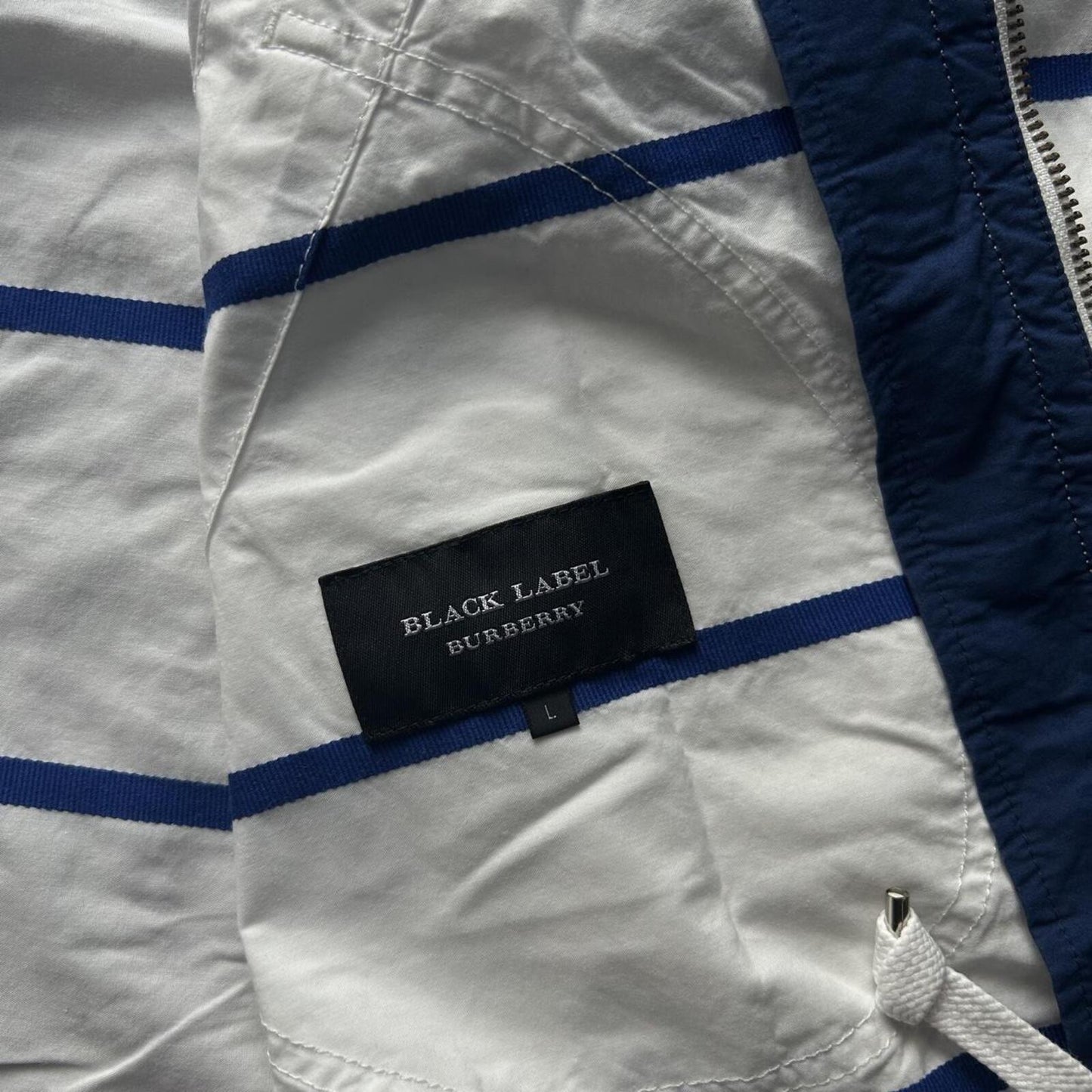 Burberry Black Label Striped Lightweight Windbreaker Jacket M