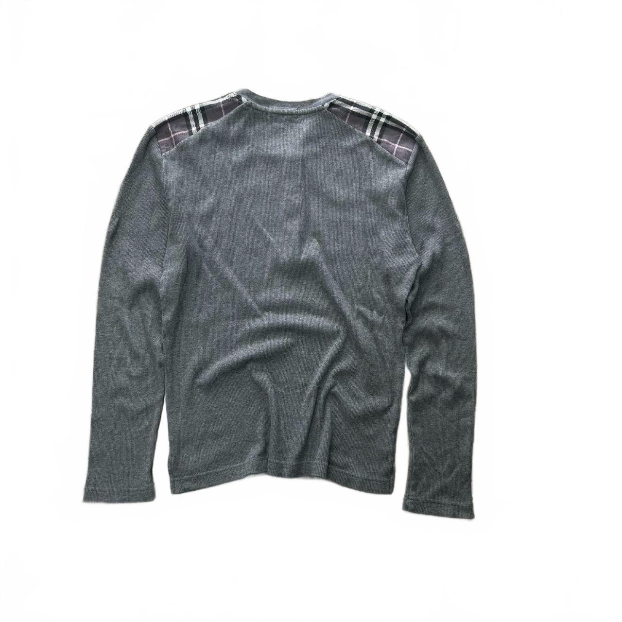 Burberry Black Label Nova Check Ribbed Henley T Shirt S