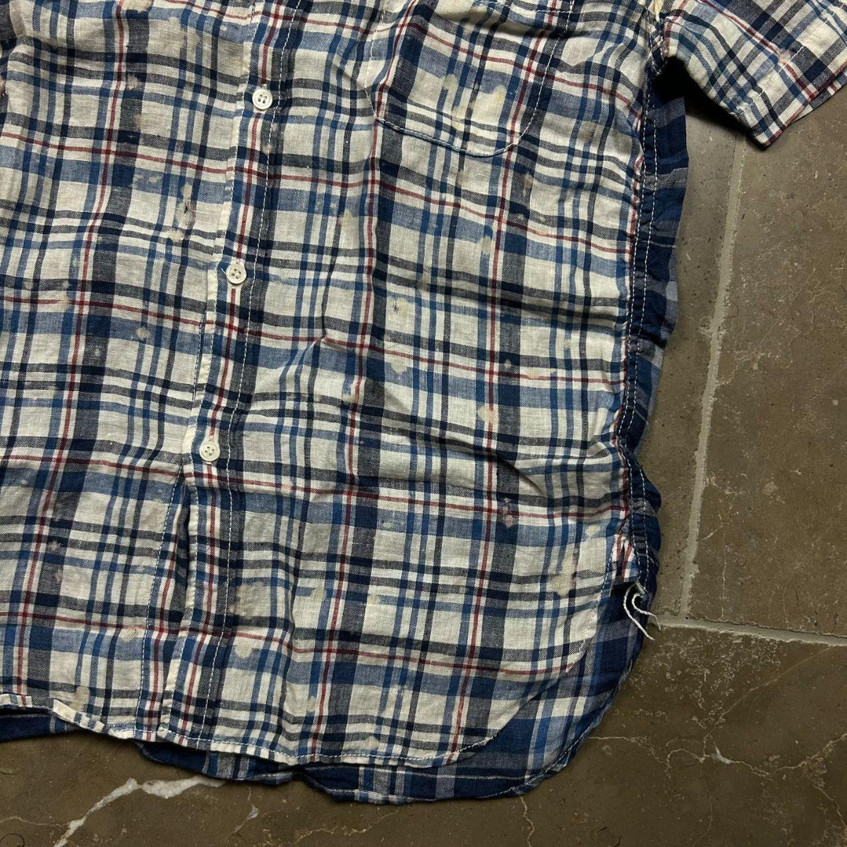 Comme Des Garcons Homme Plaid Short Sleeve Shirt XS