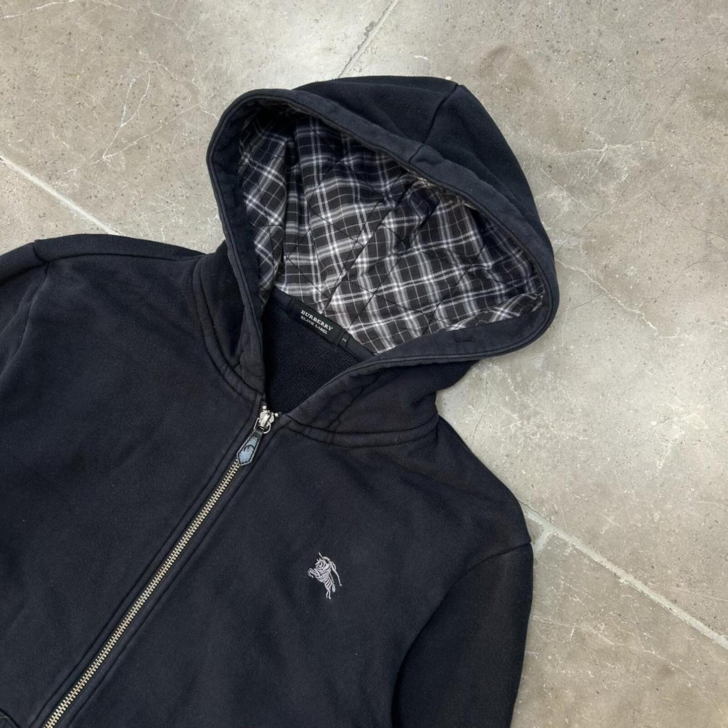 Burberry Black Label Nova Check Zip Up Hoodie S