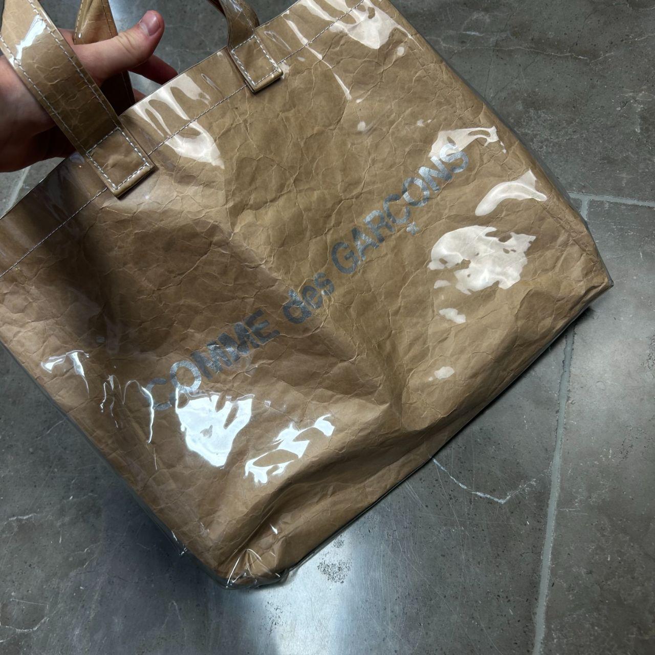 Comme des Garcons PVC Tote Handbag Beige