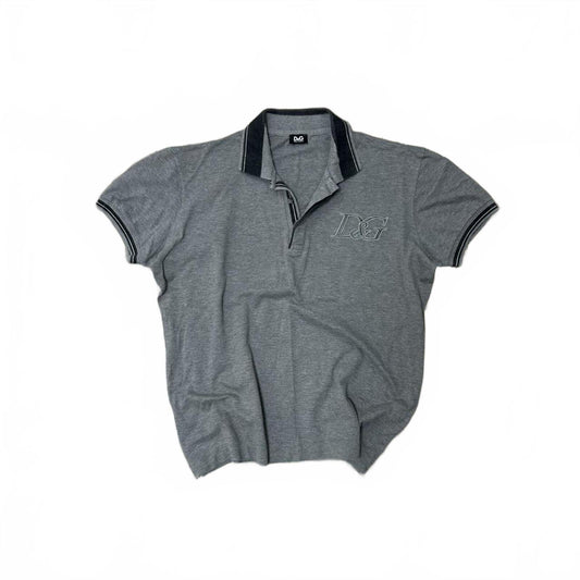 Vintage Dolce Gabbana Short Sleeve Polo Shirt Grey M