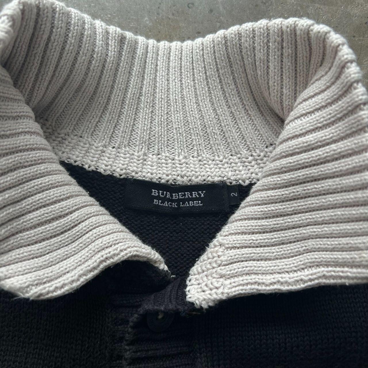 Burberry Black Label Button Collar Knit Jumper S