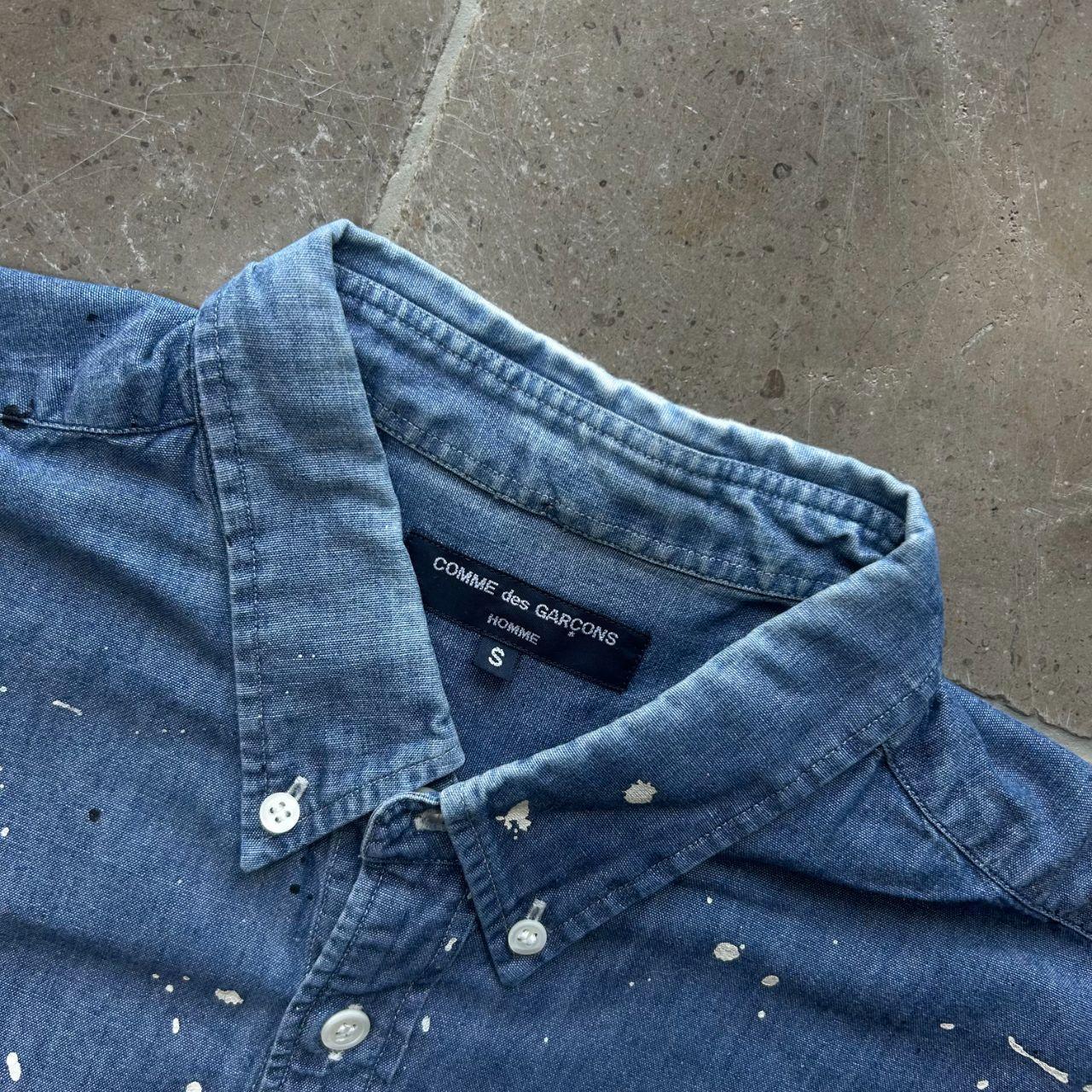 Comme des Garcons Homme Button Up Paint Splatter Pocket Shirt S