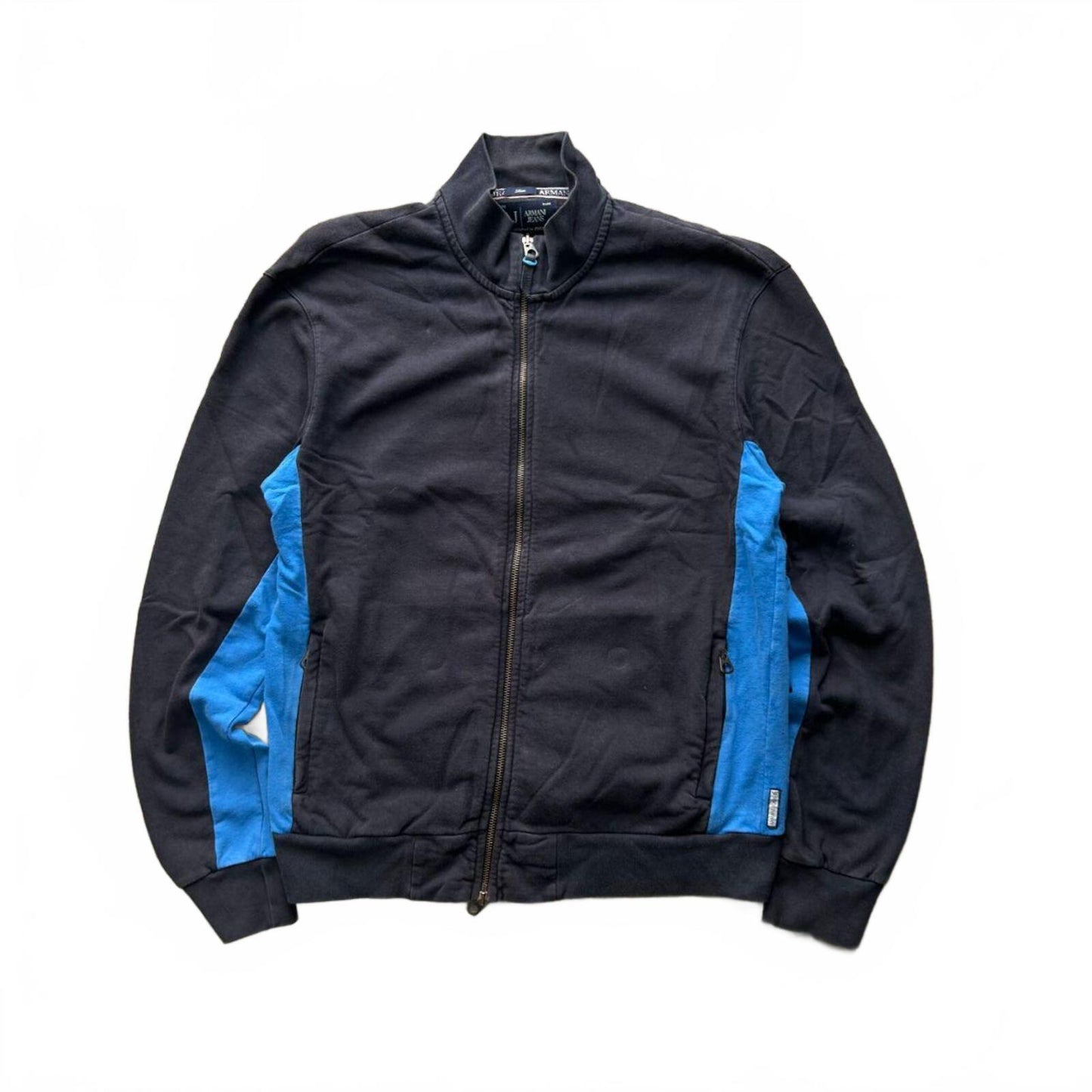 Vintage Armani Jeans Zip Up Jumper Size L