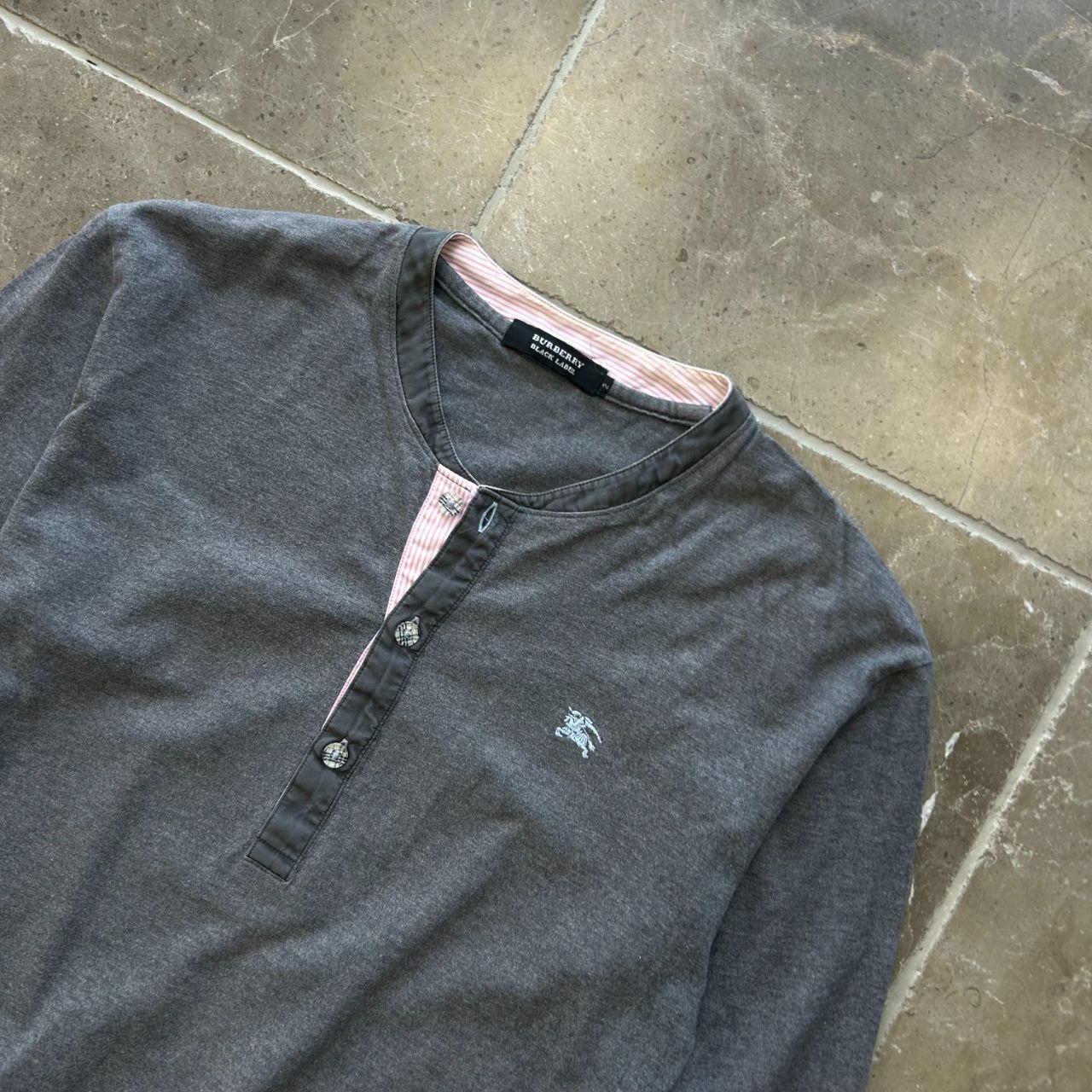 Burberry Black Label Long Sleeve Henley T Shirt S