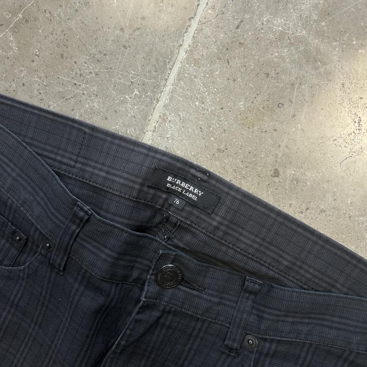 Vintage Burberry Black Label Shadow Check Jeans W30 L30