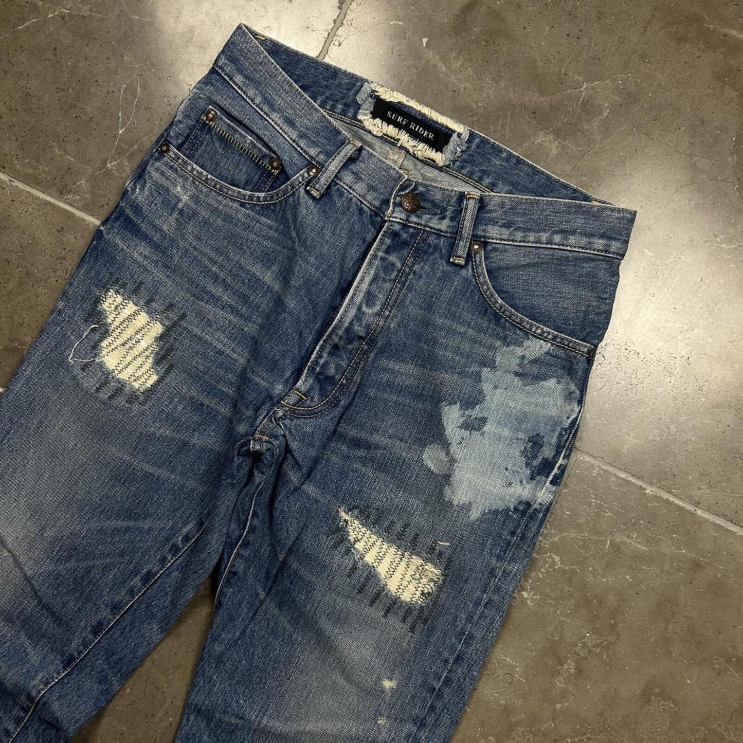 Vintage Japan Style Flared Faded Jeans W29 L30