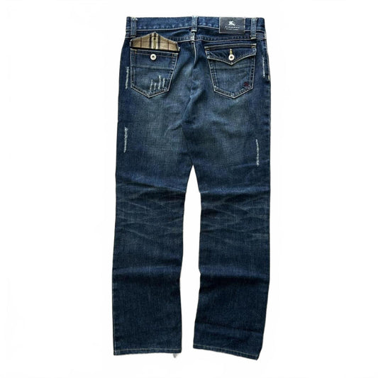 Vintage Burberry Black Label Relaxed Straight Jeans W30 L30