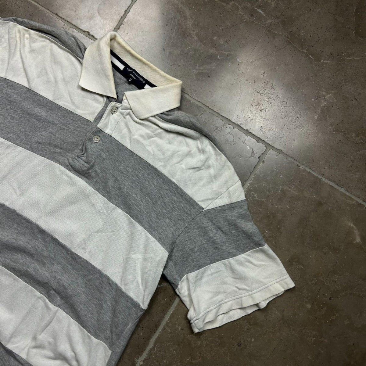 Comme Des Garcons Homme Striped Polo Shirt M