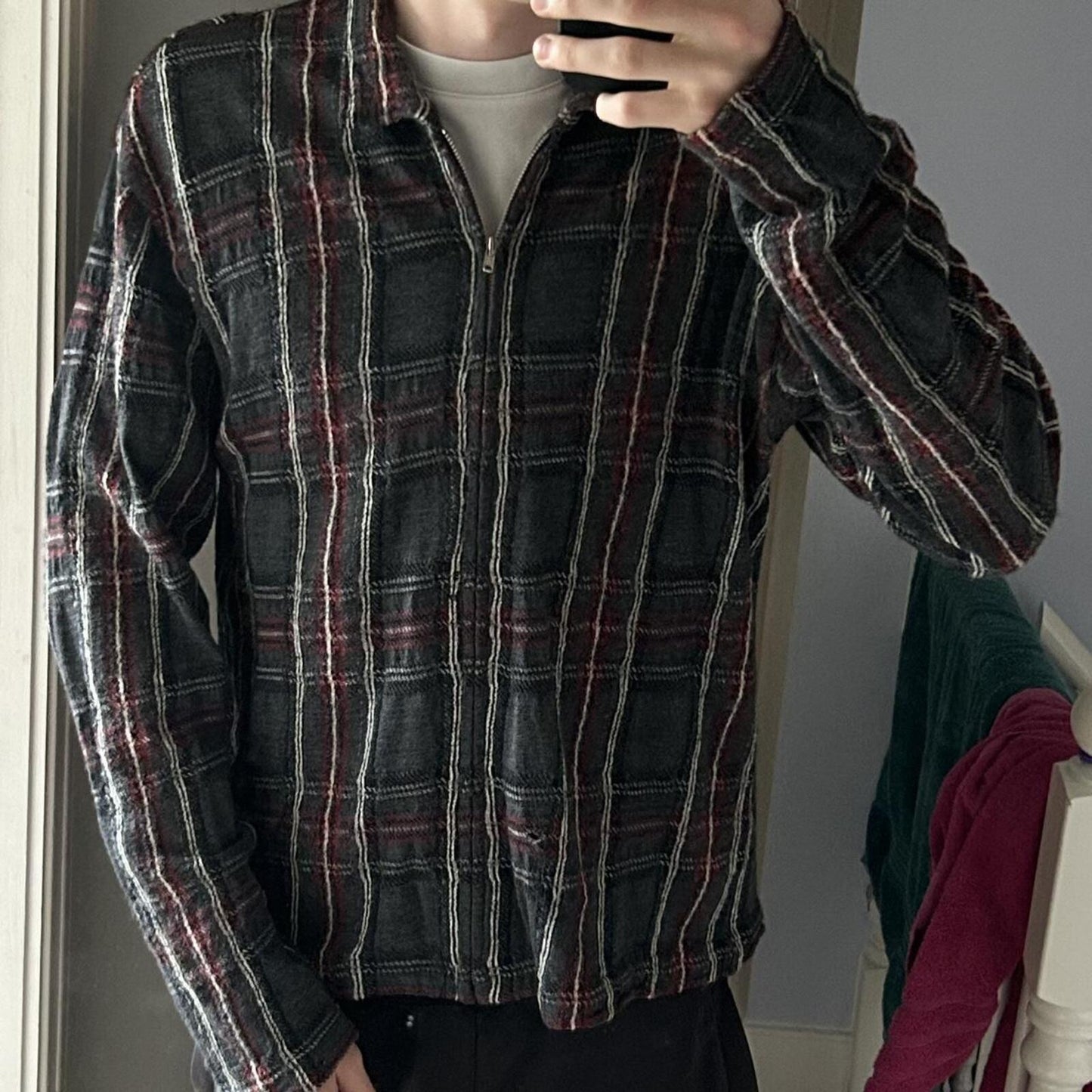 Men’s Comme des Garçons Homme Zip up Flannel Jacket M