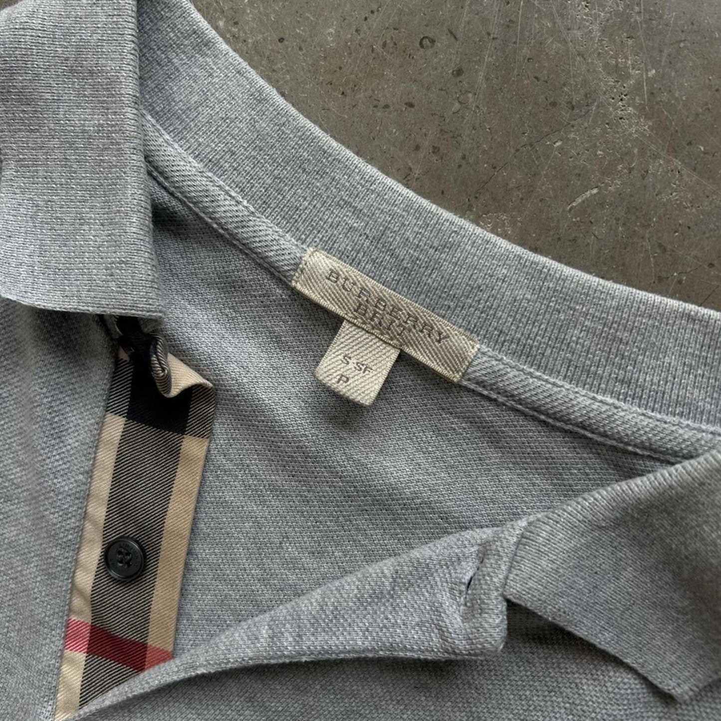 Burberry Brit Nova Check Long Sleeve Polo Shirt S